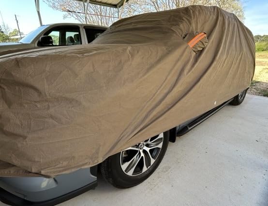 Tecoom SUV Car Cover Waterproof All Weather, Full Exterior Windproof Sun Rain Snow Hail Protection, Outdoor & Indoor Fit for Tesla Model Y Toyota RAV4 Nissan Rogue with Zipper Door/Lock (170-190