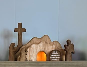 FESTGLOX Wooden Nativity Set Indoor, 13Pcs Small Christmas Nativity Scene customer photo 1