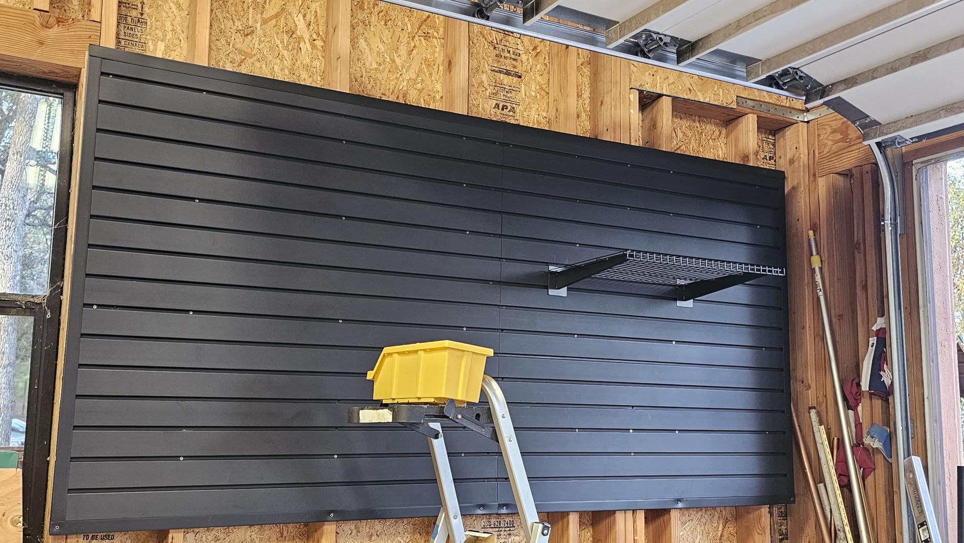 Brakki Slat Wall Paneling 4x8 Ft, Slatwall Garage Organizer Storage System customer photo 2