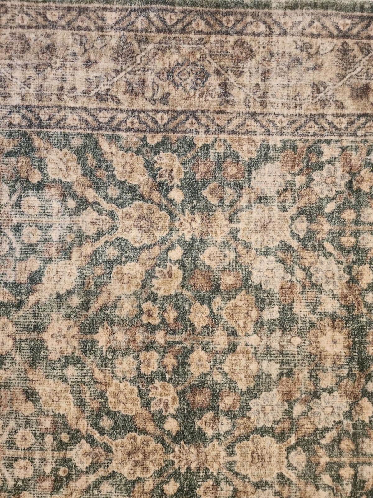 Area Rugs 9x12 Living Room: Washable Bedroom Rug Non Slip Large Boho Carpet | Low Pile Soft Faux Wool Non Shedding Stain Resistant Vintage Area Rugs for Dining Under Table Dorm Nursery Playroom Office customer photo 1