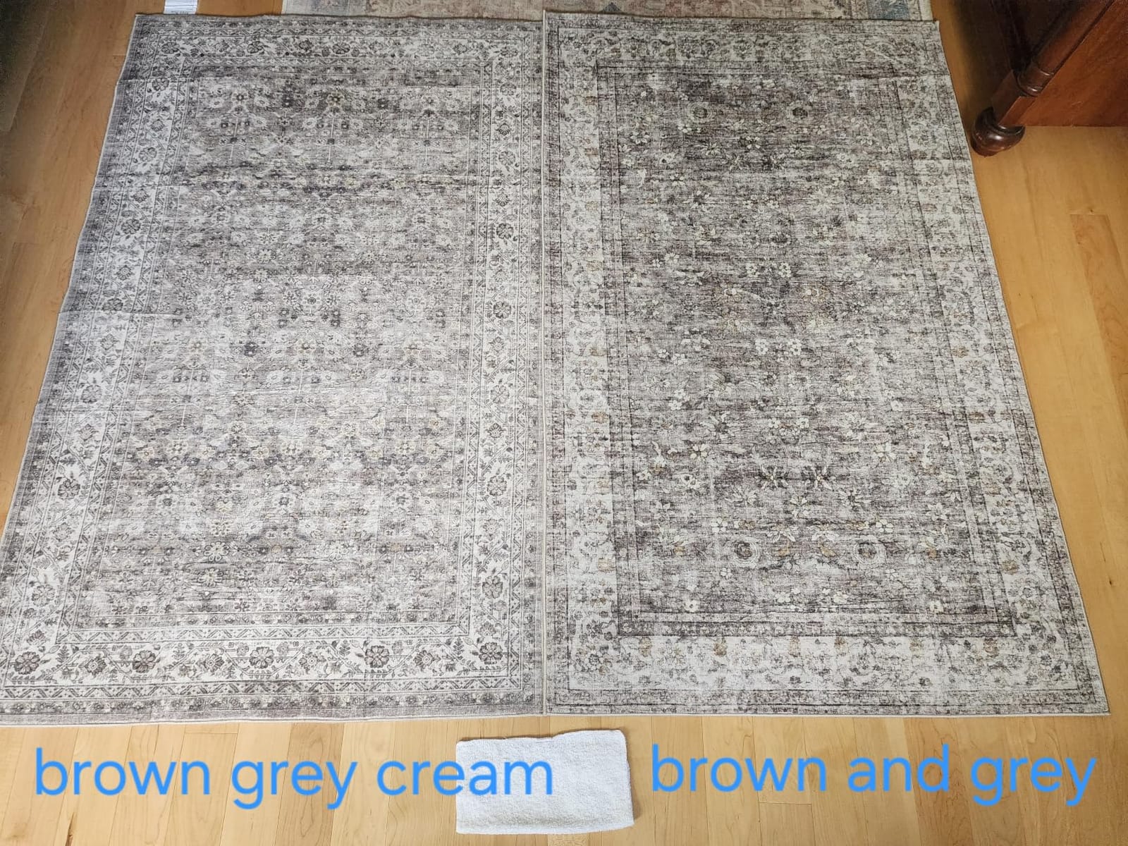 Area Rugs 9x12 Living Room: Washable Bedroom Rug Non Slip Large Boho Carpet | Low Pile Soft Faux Wool Non Shedding Stain Resistant Vintage Area Rugs for Dining Under Table Dorm Nursery Playroom Office customer photo 2