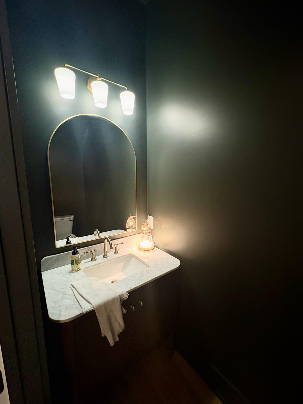 Delma Arched Bathroom Mirror, 24