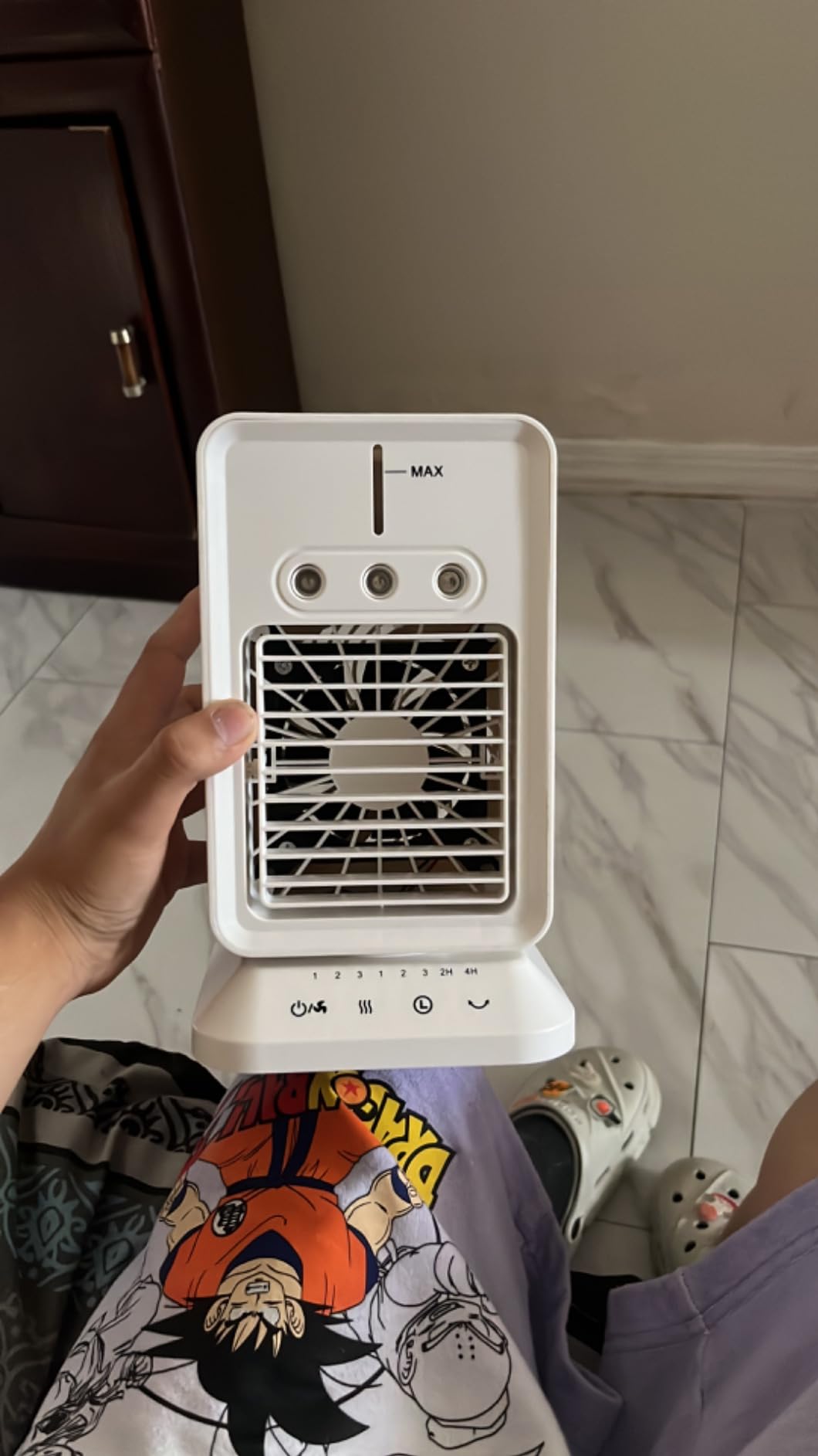 4-IN-1 Windowless Air Conditioner Portable w/3.2-Gal Tank for 30H Cooling, 4 Speeds &4 Modes, Waterless Alert System Swamp Cooler, LED Touch & Remote,12H Timer, Evaporative Air Cooler for Room customer photo 2