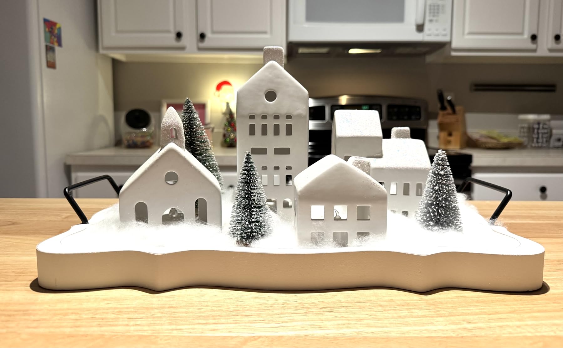 Christmas Decorations Indoor, 5 Lighted Ceramic Christmas Village Houses customer photo 1