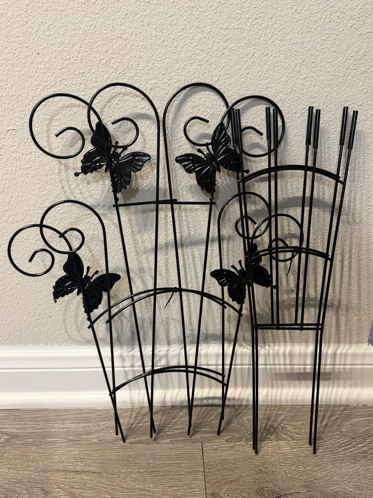 2 Pack 30 Inch Taller Plant Trellis for Potted Climbing Plants Indoor, Expandable Metal Garden Trellis for Climbing Plants, Flowers Vine Ivy, Sturdy Houseplant Support for Potted Plants with Ties customer photo 2