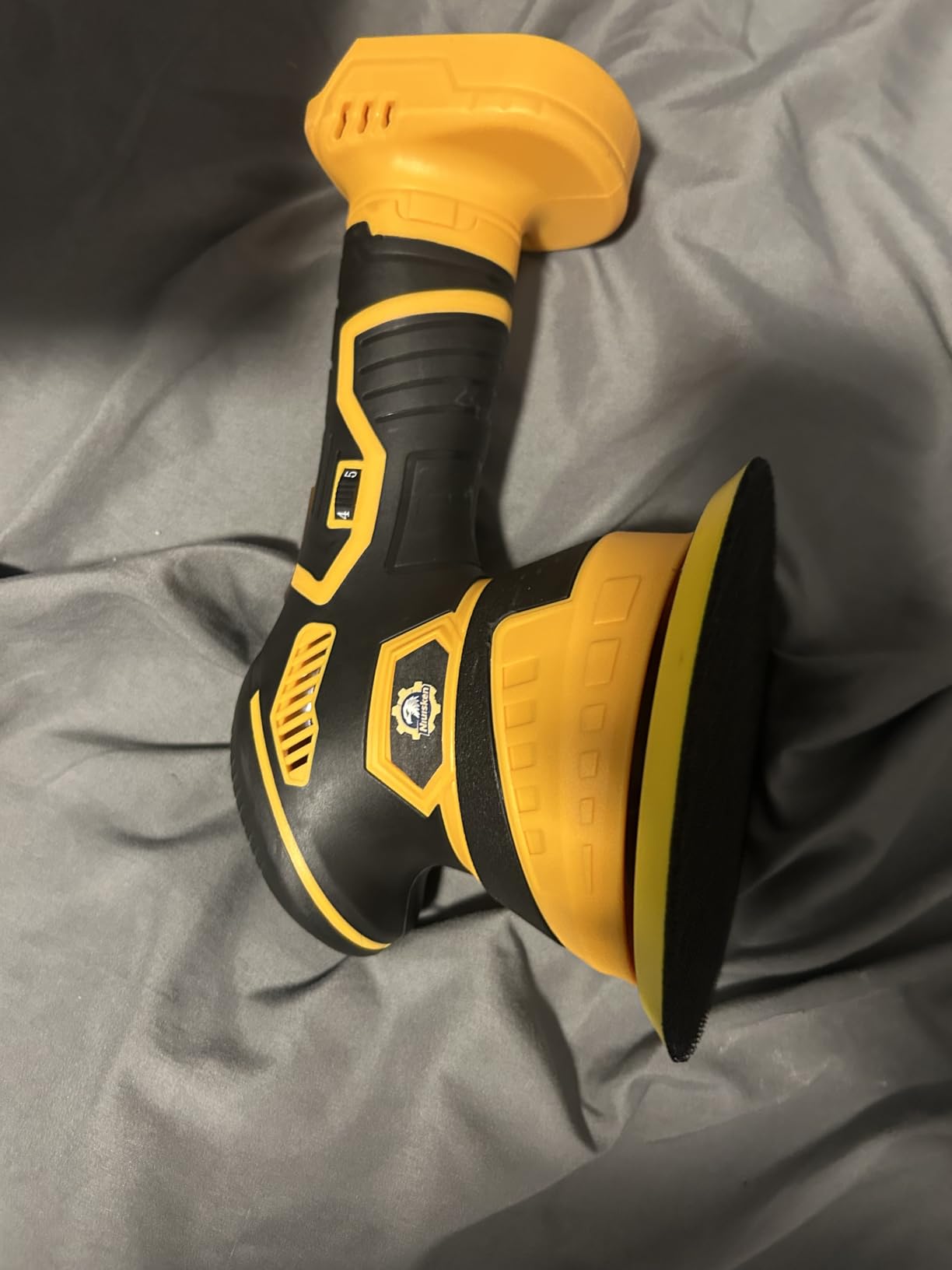 Cordless Car Buffer Polisher kit, DA Polisher with 2*21V Batteries | 2x 21V 2000mAh Batteries, 6-speed, LED Display, Random Orbital, 18 pcs Assorted Polishing Pads for Car Detailing-Yellow customer photo 1