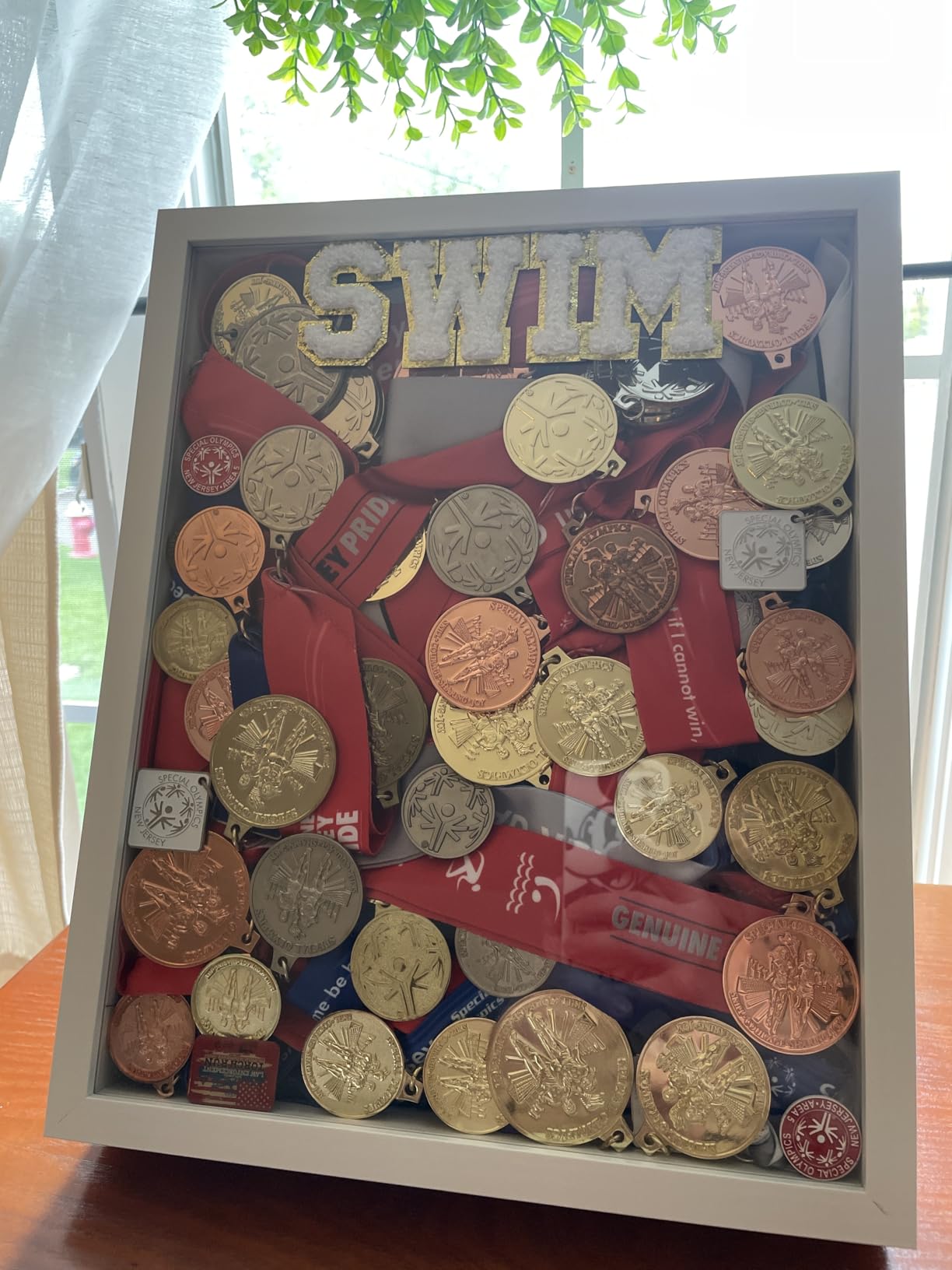 11x14 Shadow Box Frame with Shatterproof Clear Glass & Push Pins customer photo 2
