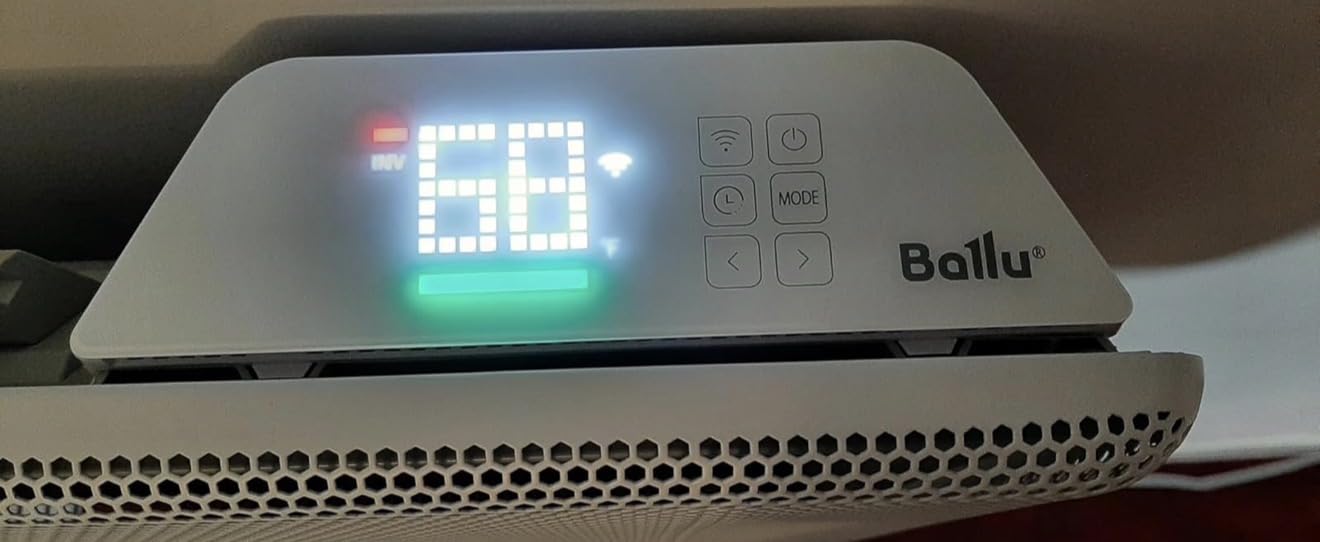 Ballu Mica Infrared Panel Space Heater for Large Room,Smart Quiet Heater with Programmable Thermostat,WiFi App Control,Inverter Energy Efficient for Indoor Use,Compatible with Alexa,White customer photo 2