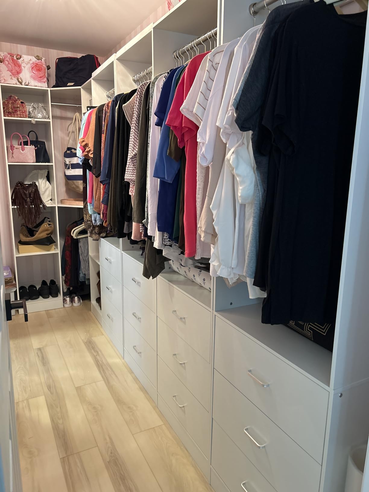 Besiost Corner Closet System with 6 Drawers, Corner Closet Organizer System customer photo 1