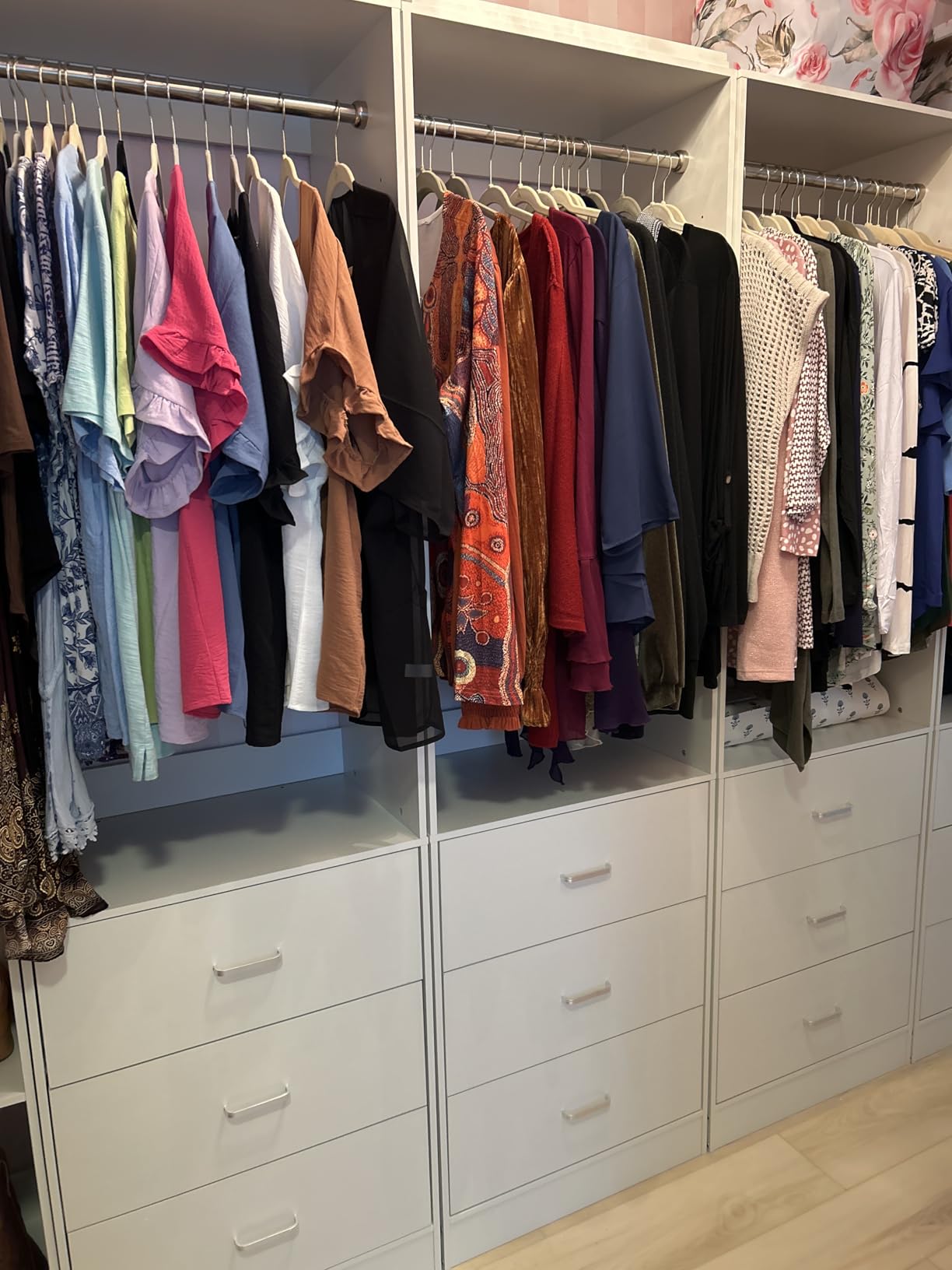 Besiost Corner Closet System with 6 Drawers, Corner Closet Organizer System customer photo 2