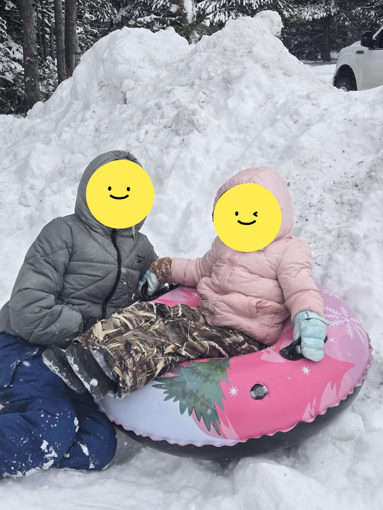 Snow Tube, 36'' 3Packs/4Packs Snowman Snow Tubes for Kids & Adults | Durable Cold-Resistant PVC Inflatable Snow Sled, Heavy-Duty Hard Bottom & Handles, Perfect for Family Boys Girls Sports Fun customer photo 2