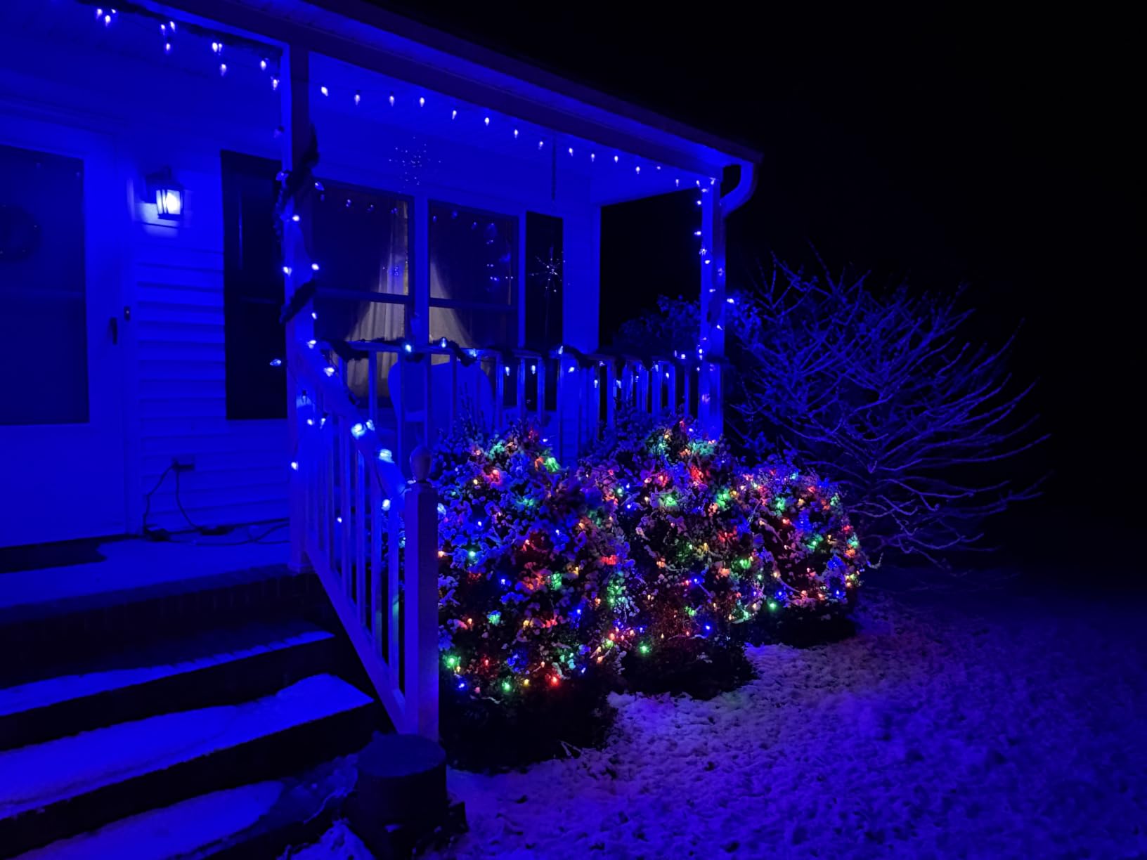 Led Net Lights Christmas Lights Outdoor 200Led 9ftx6ft Upgraded Red and Green Christmas Net Lighting, Waterproof 5mm LED Wide Angle Outdoor Indoor Mesh Net Light for Trees, Bushes, Shrubs Decorations customer photo 1