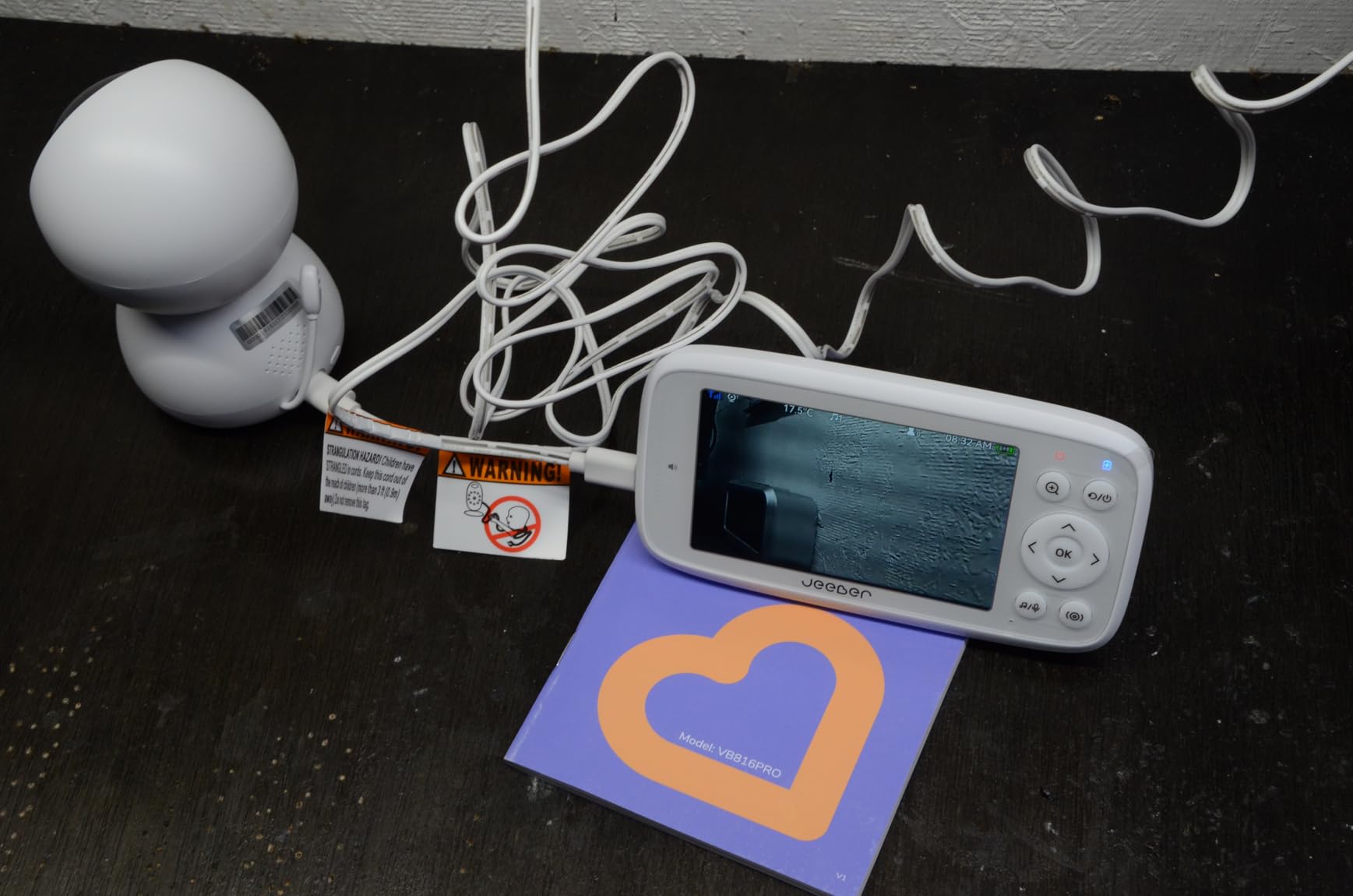 1080P WiFi Baby Monitor with 2 Cameras and Audio, 4
