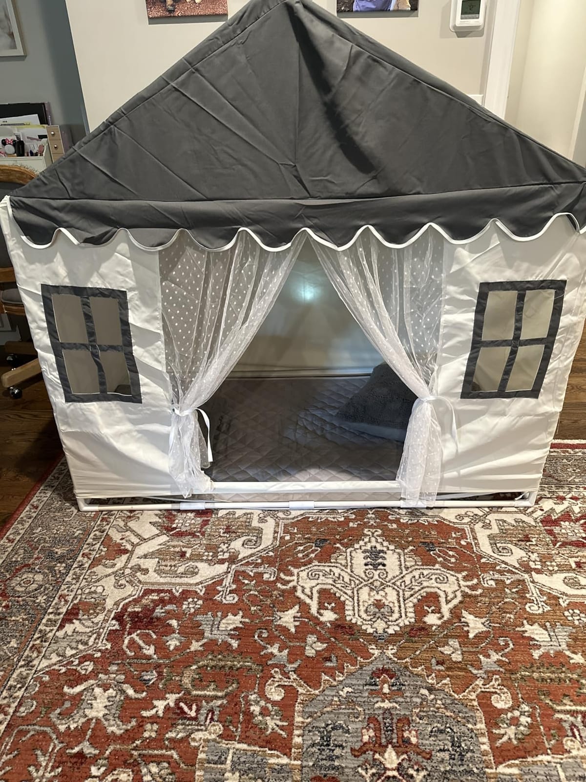 Kids Play Tent with Padded Mat, Kids Tent Playhouse Tent for Kids Ages 4-8 customer photo 2