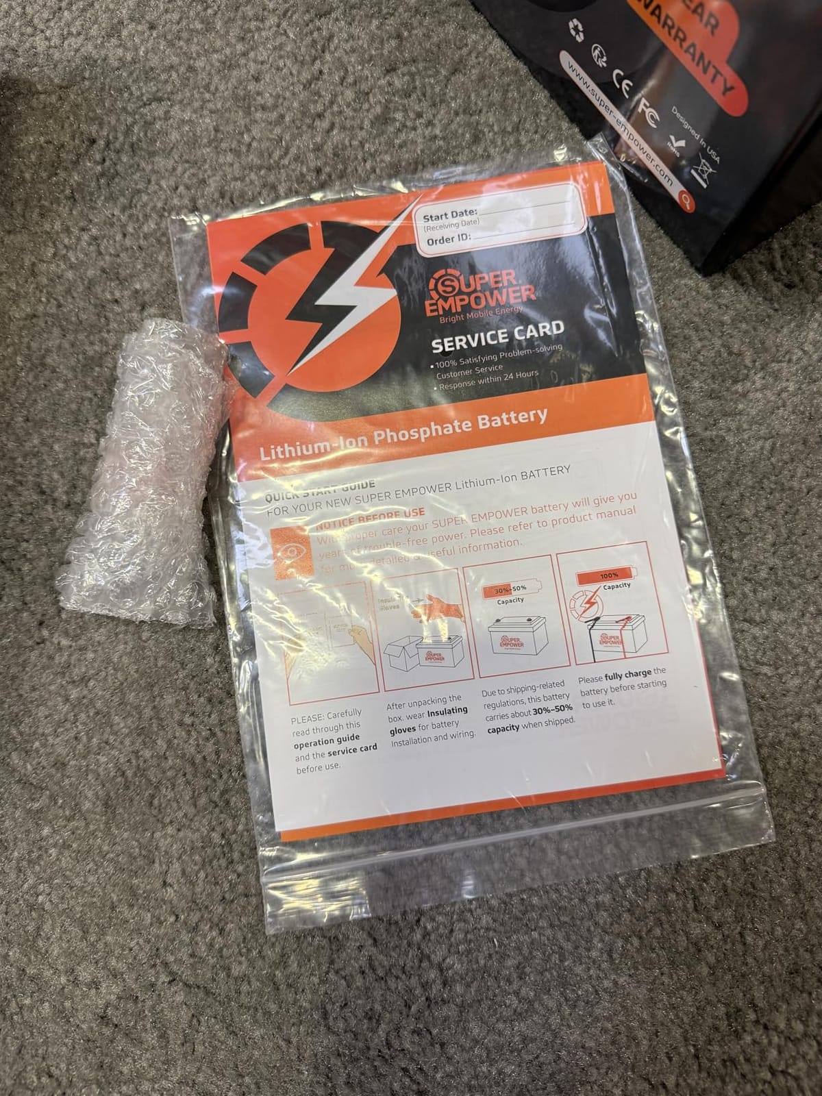 12V 100Ah LiFePO4 Battery, Group 24 Deep Cycle RV/Trolling Motor Battery customer photo 1