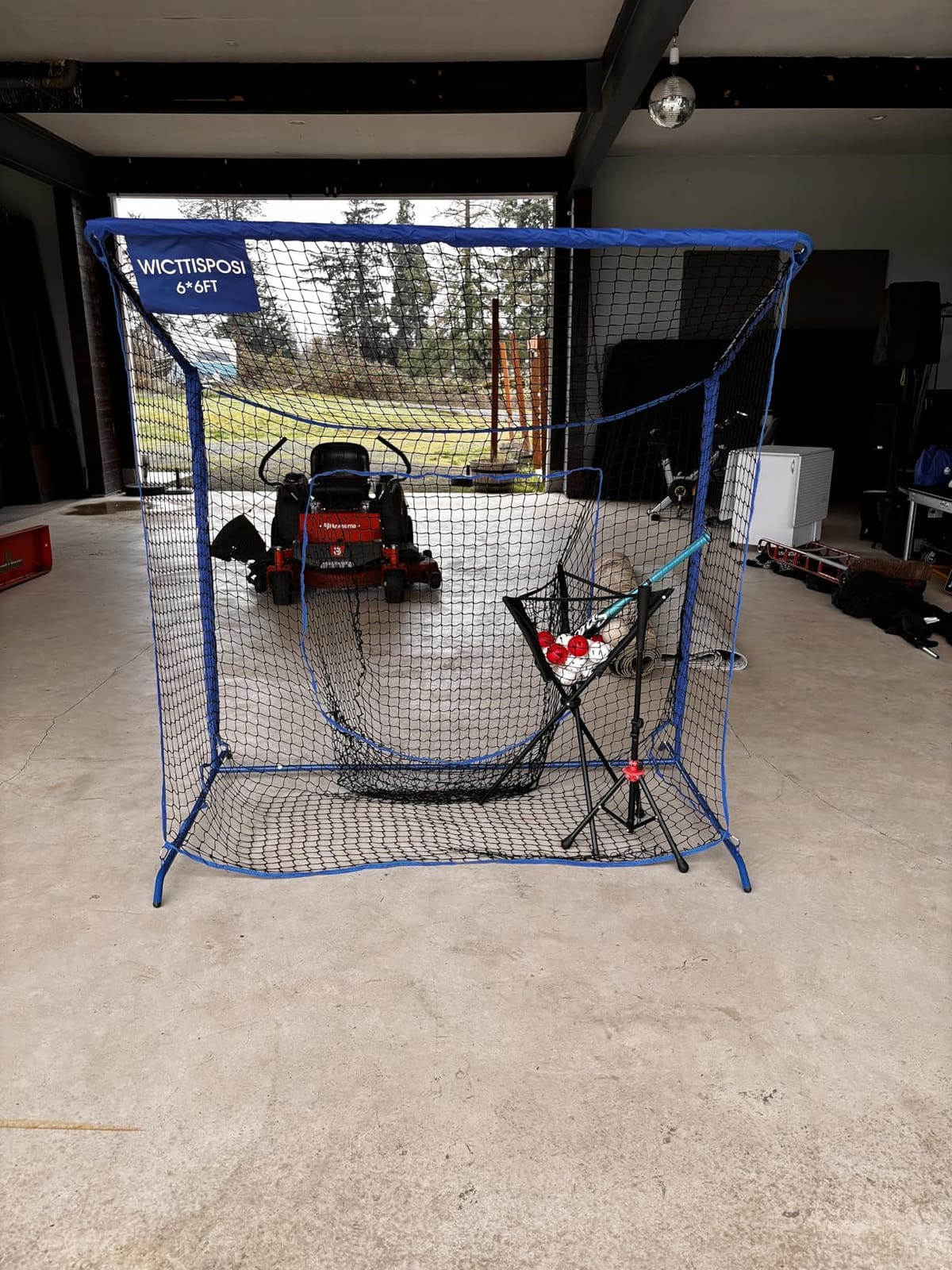 Baseball Softball Net with Blocking System, Batting Cage Practice Net | All-Around Ball Containment, Heavy-Duty Pre-Assembled Metal Frame, 7-Ply Tear Resistant Net customer photo 1
