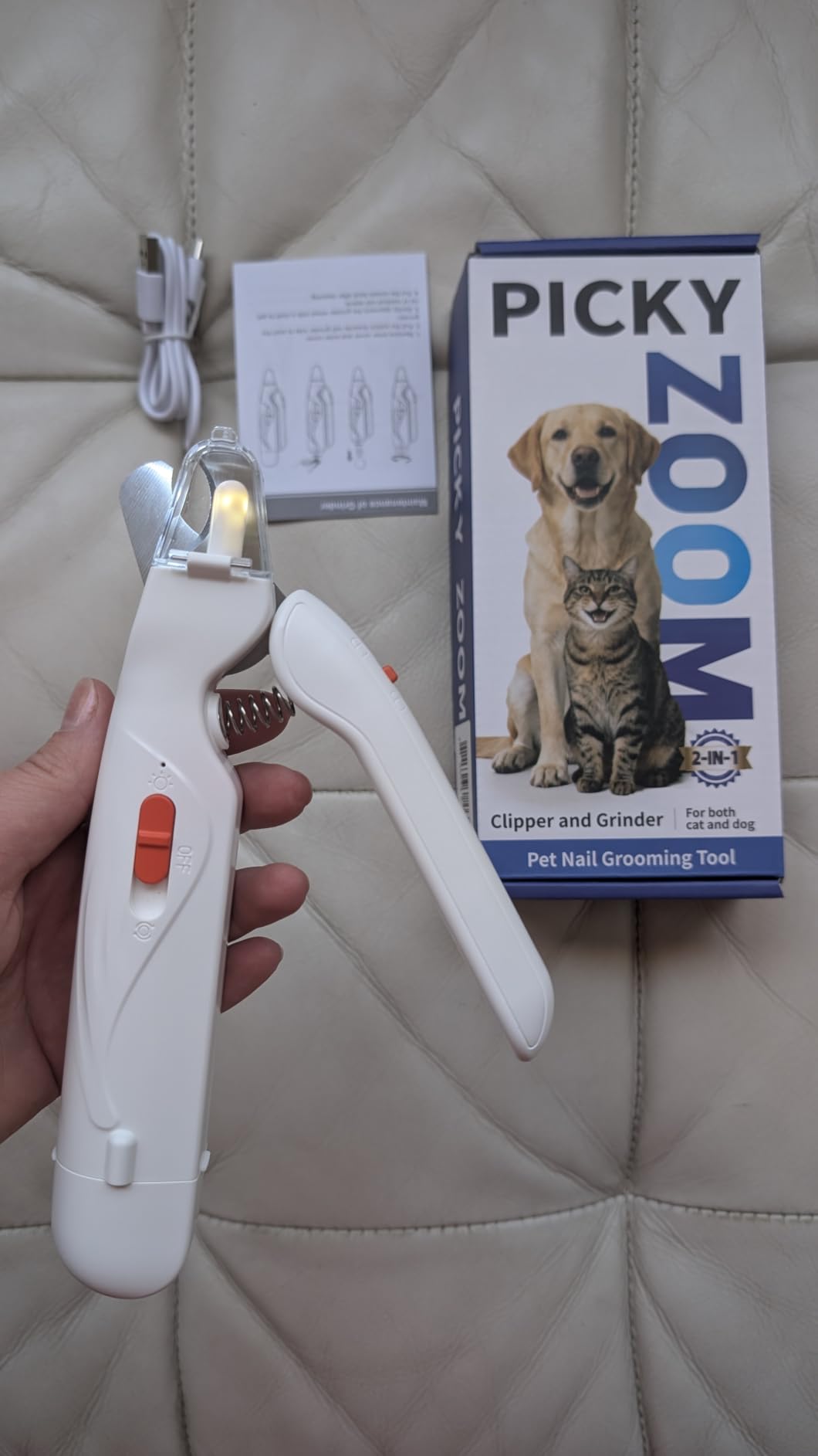 2-in-1 Dog & Cat Nail Clippers and Grinder with LED Light customer photo 1