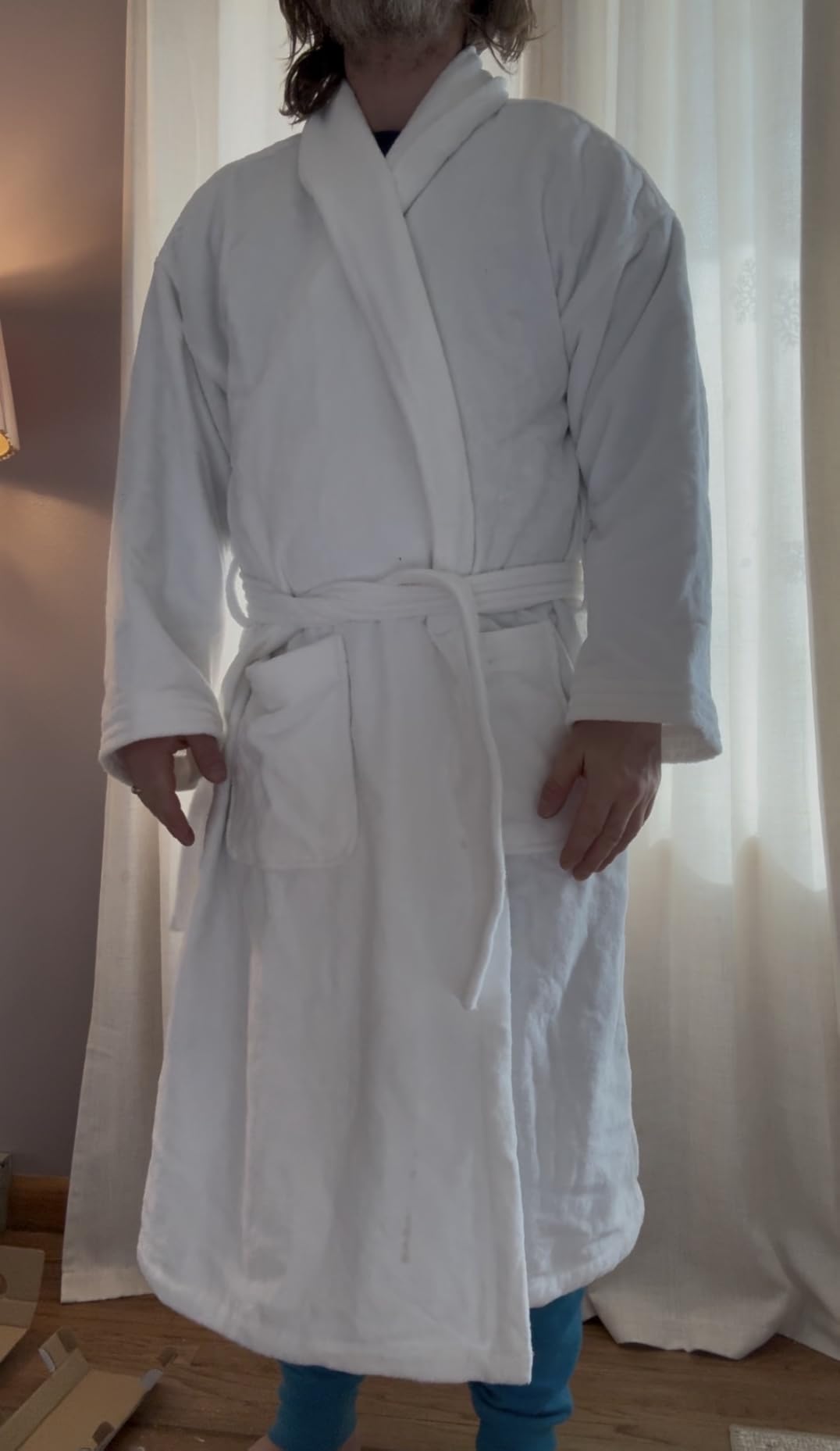 MONARCH Cotton Terry Velour Bath Robe Self-Tie Belt for Men or Women customer photo 1