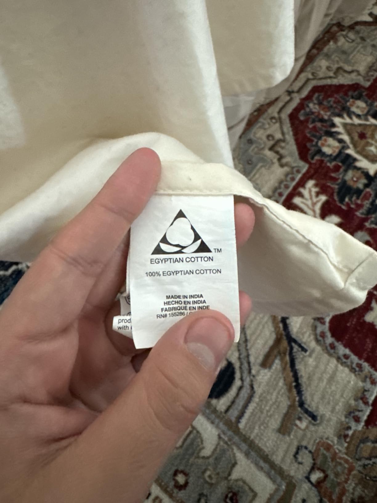 LANE LINEN 100% Egyptian Cotton Sheets King Size Silky Sateen Weave - White customer photo 2