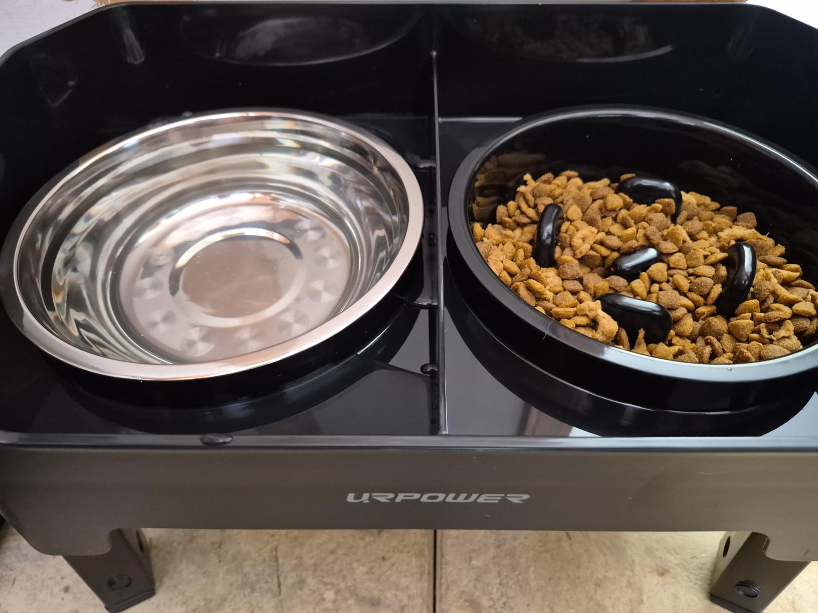 URPOWER Mess Proof Elevated Dog Bowls 4 Height Adjustable Raised Stand customer photo 1