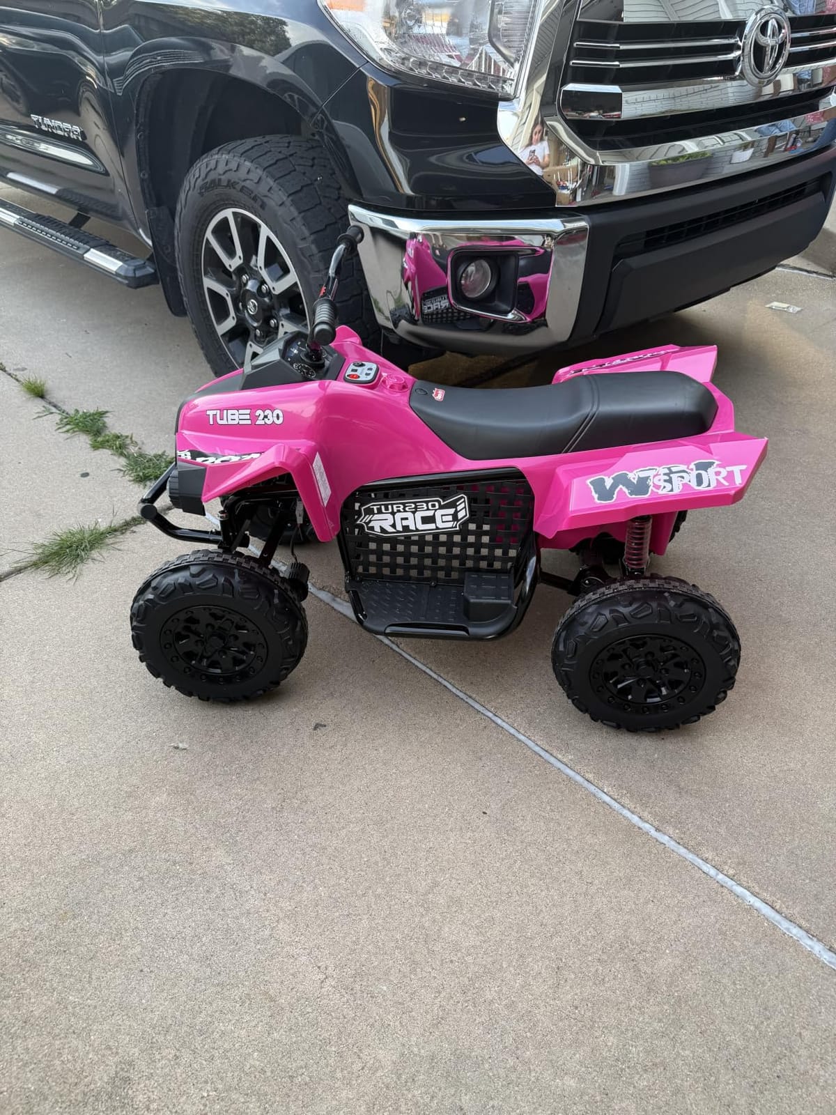 ELEMARA 24V Iron-Frame 2 Seater Ride on ATV for Big Kids, 4WD Heavy-Duty ATV for Kids with Bluetooth, 4 Wheeler Ride on Car with Realistic Sounds, Spring Suspension, Ultimate Adventure for Boy & Girls, Blue customer photo 1