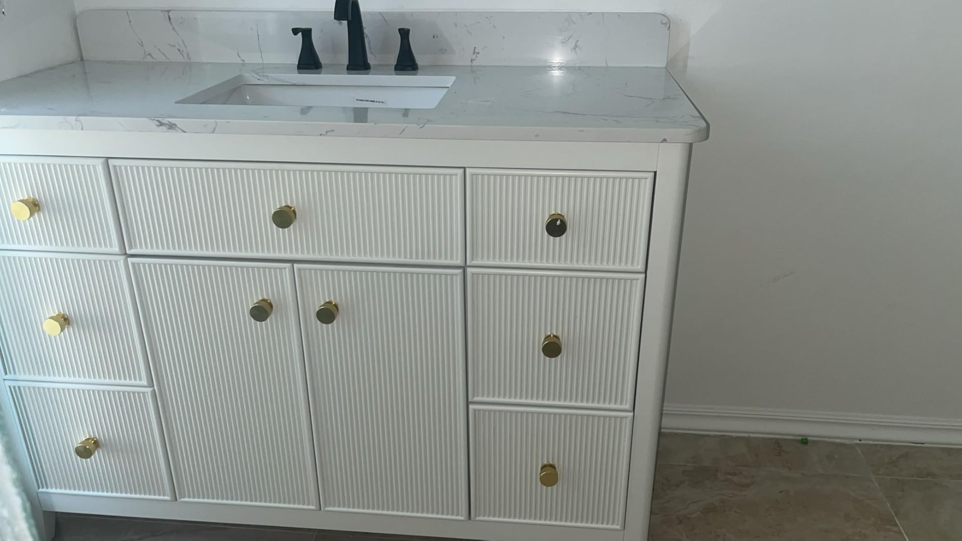 60 Inch Bathroom Vanity with Double Sink Combo, Greige customer photo 2