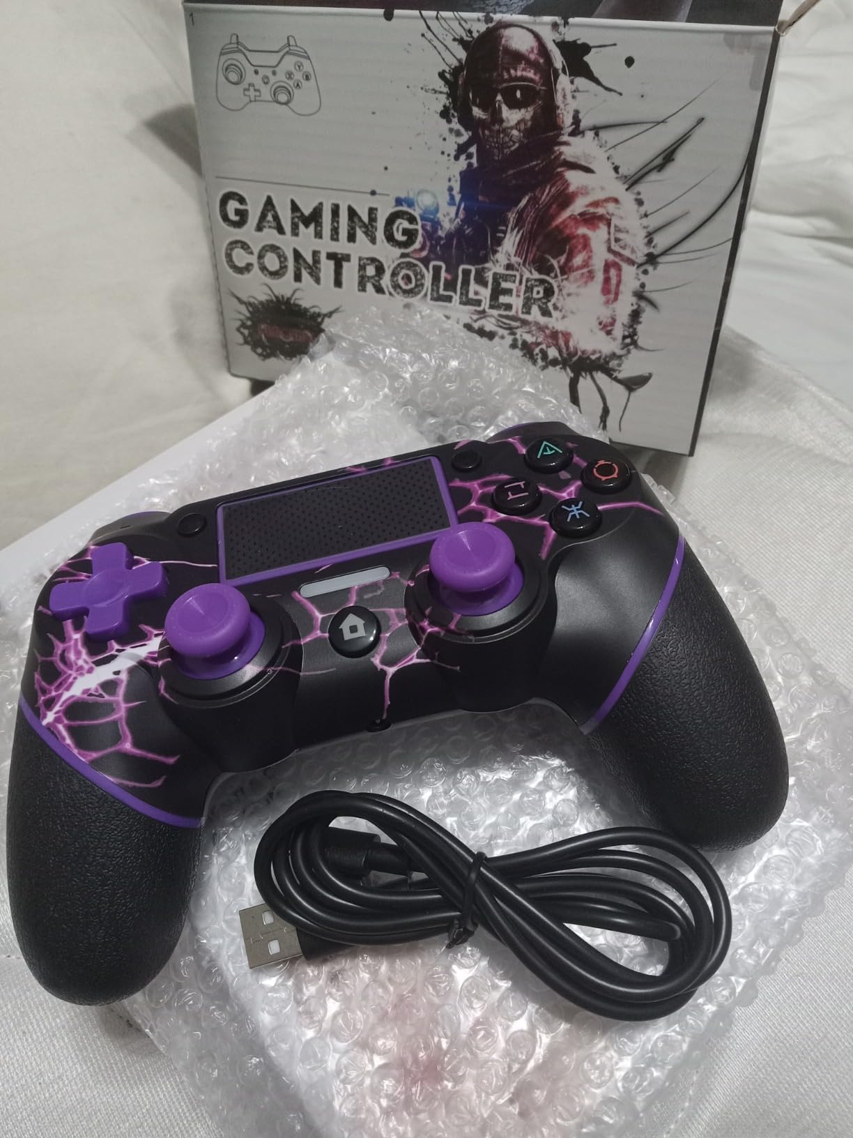 VidPPluing Wireless Controller Compatible with PS5/Android/IOS/MAC/Steam Deck, Gamepad with LED Lighting/Hall Effect Trigger/Turbo/Macro/Dual Vibration/3.5mm Headset Jack/1500 mAh Battery customer photo 1