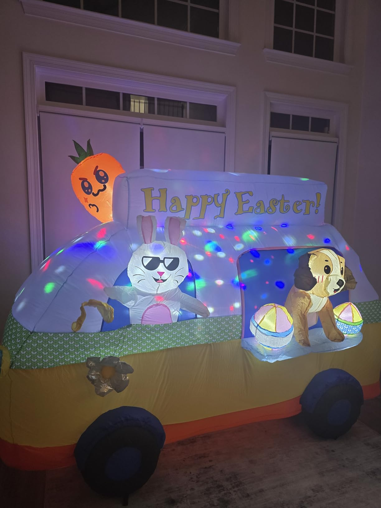 Vibrant Easter Eggs Inflatables 10FT Long, Seven Eggs Inflatable Outdoor Decorations Built in LED Lights, Fun Lighted Eggs Easter Blow Ups for Yard Patio Garden Lawn Celebration Decor customer photo 1
