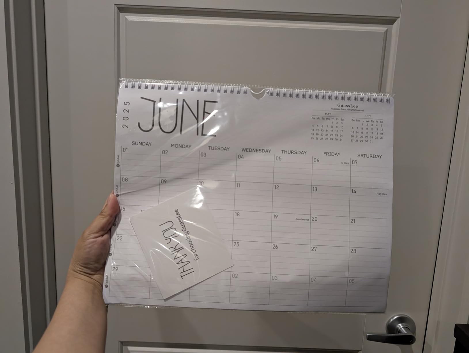 GuassLee Wall Calendar 2026-2028, 24 Months (Jun 2026-May 2028), 14