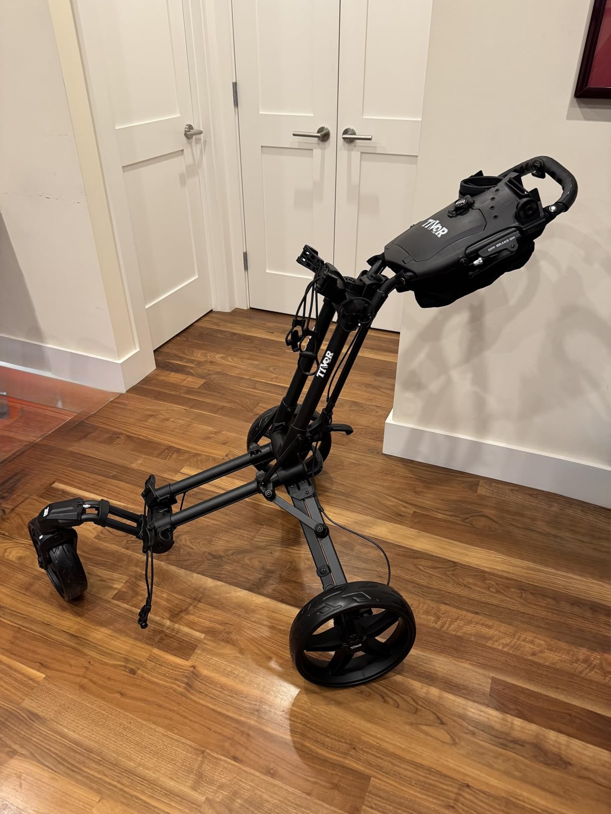 Tivor Golf Push Cart with 360° Front Wheels & Handbrake, 3 Wheel Pull Cart customer photo 1