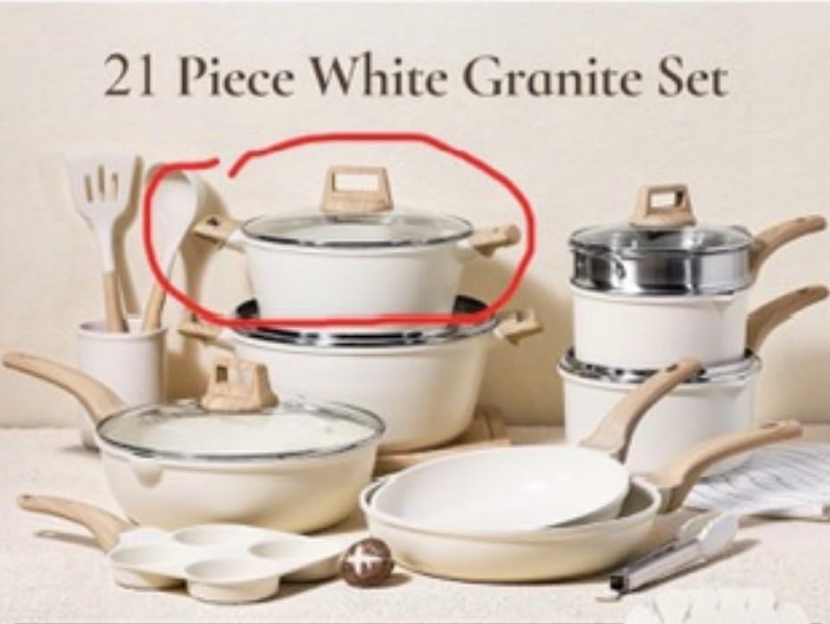 CAROTE 21pcs Ceramic Cookware Set, Pots and Pans Set | Non-Toxic Healthy Induction Cooking Set, Easy Clean, Fast & Even Heating, Fit All Stovetops, PFAS FREE customer photo 2