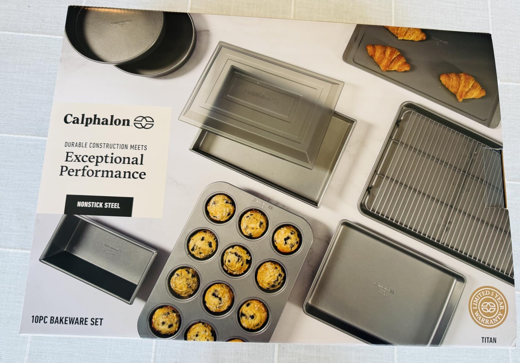 Calphalon Titan 10-Piece Nonstick Bakeware Set, Steel Core PFA-Free Nonstick Coating, Oven Safe, Silver customer photo 1