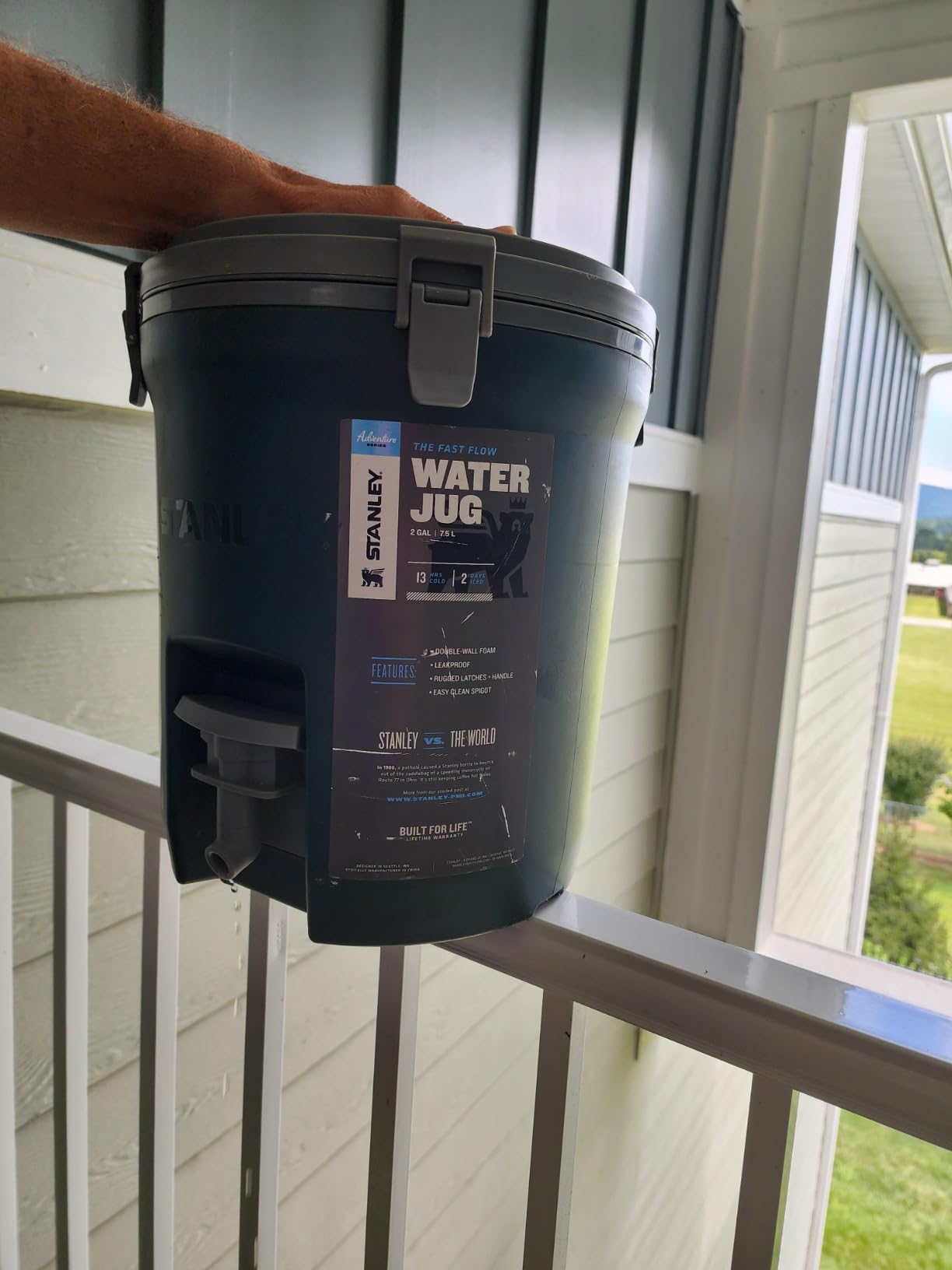 Stanley Adventure Fast Flow Water Jug | Leakproof Ice Water Dispenser | Insulated Beverage Cooler | Easy Pour Spigot and Latched Foam Lid | BPA-Free customer photo 1