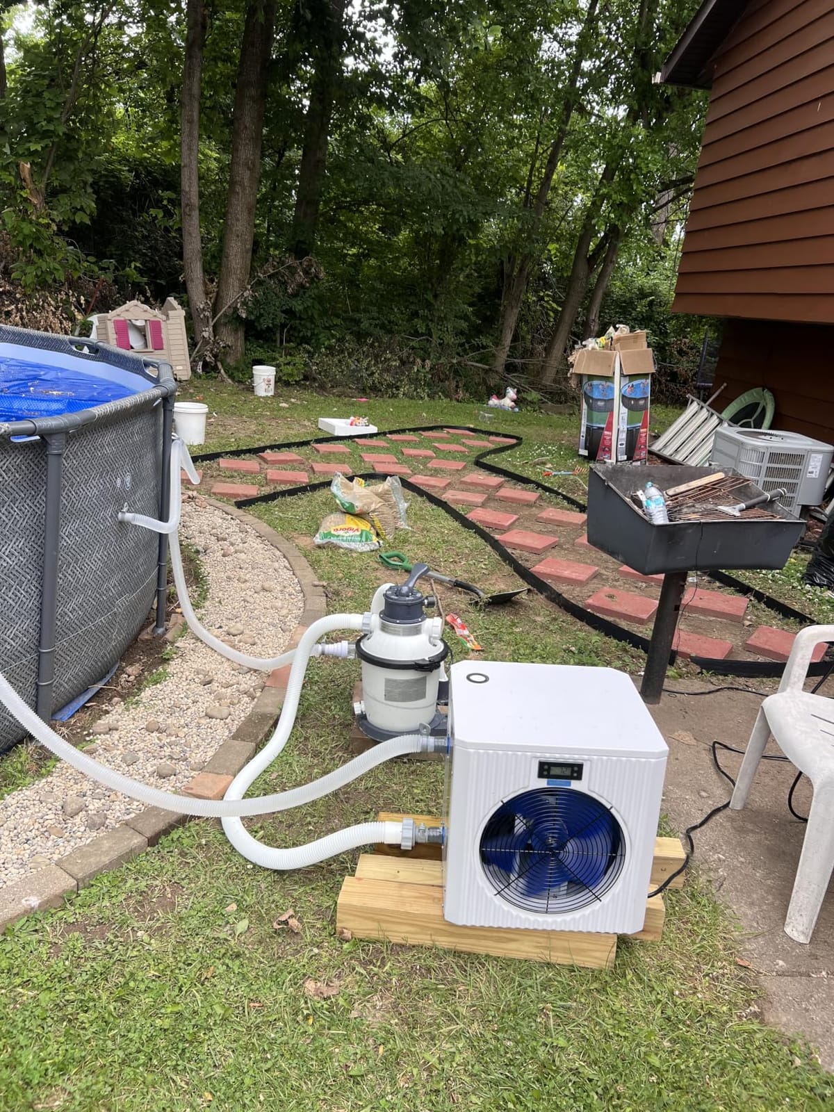 7,500 Gallons Above Ground Pool Heater 110V | H7 27,000BTU Swimming Pool Heat Pump High Efficiency COP5.2 Energy Save 45% Heating or Cooling Above Smart WiFi Control customer photo 2