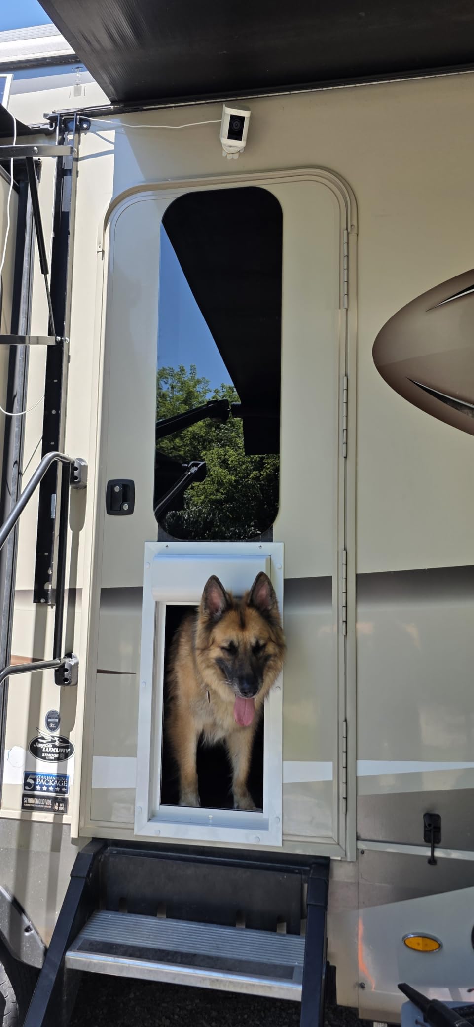 Power Pet Smart Roll Up Automatic Dog Door, WiFi (X-Large, Door Mount) | Proven Reliability, Smart Collar Activation, 4-Mode Access Control, Smart Approach Sensing, Safe & Secure, 24/7 Timer, App Control customer photo 1