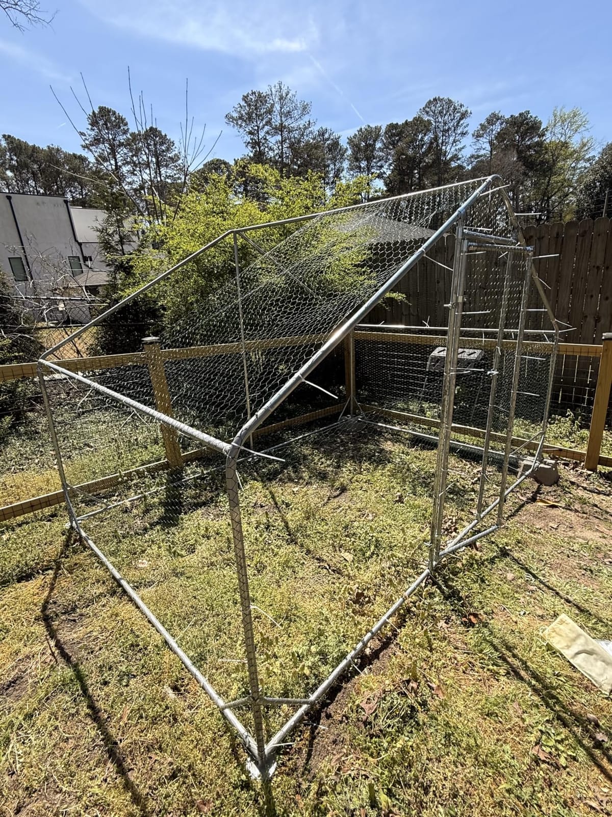 Metal Chicken Coop with Runs for Yard with Cover Waterproof Quail Coop Walk in Duck Coop, Chicken Pen House Cage gallinero para gallinas with Security Lock for Outdoor Farm Rabbit Run 10x20FT customer photo 1