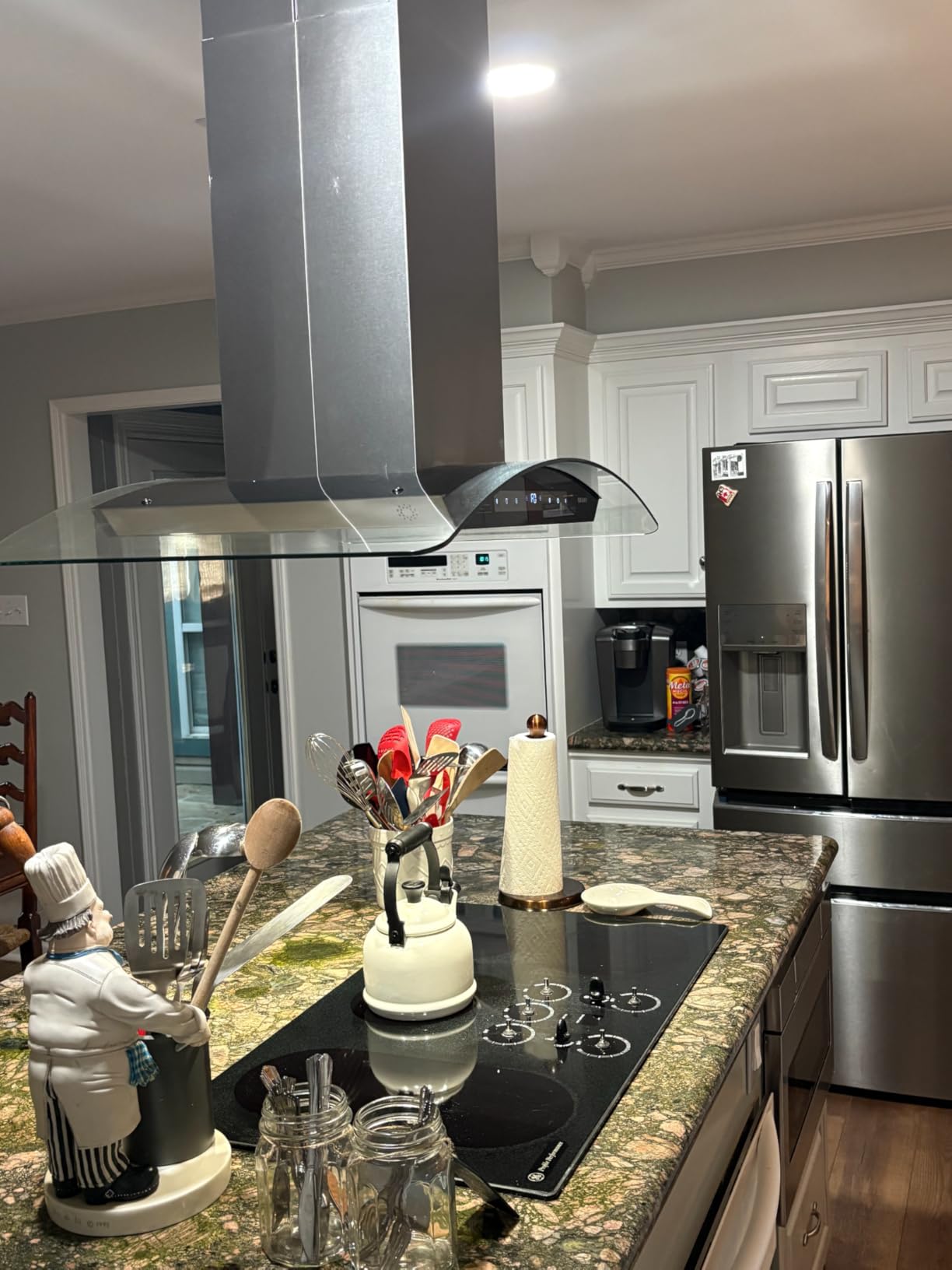 BRANO Island Range Hood 30 Inch with 900 CFM 4 Speeds, Voice/Gesture/Touch Control Kitchen Hood, Ducted/Ductless Convertible, Adjustable Lights Stainless Steel Vent Hood customer photo 2