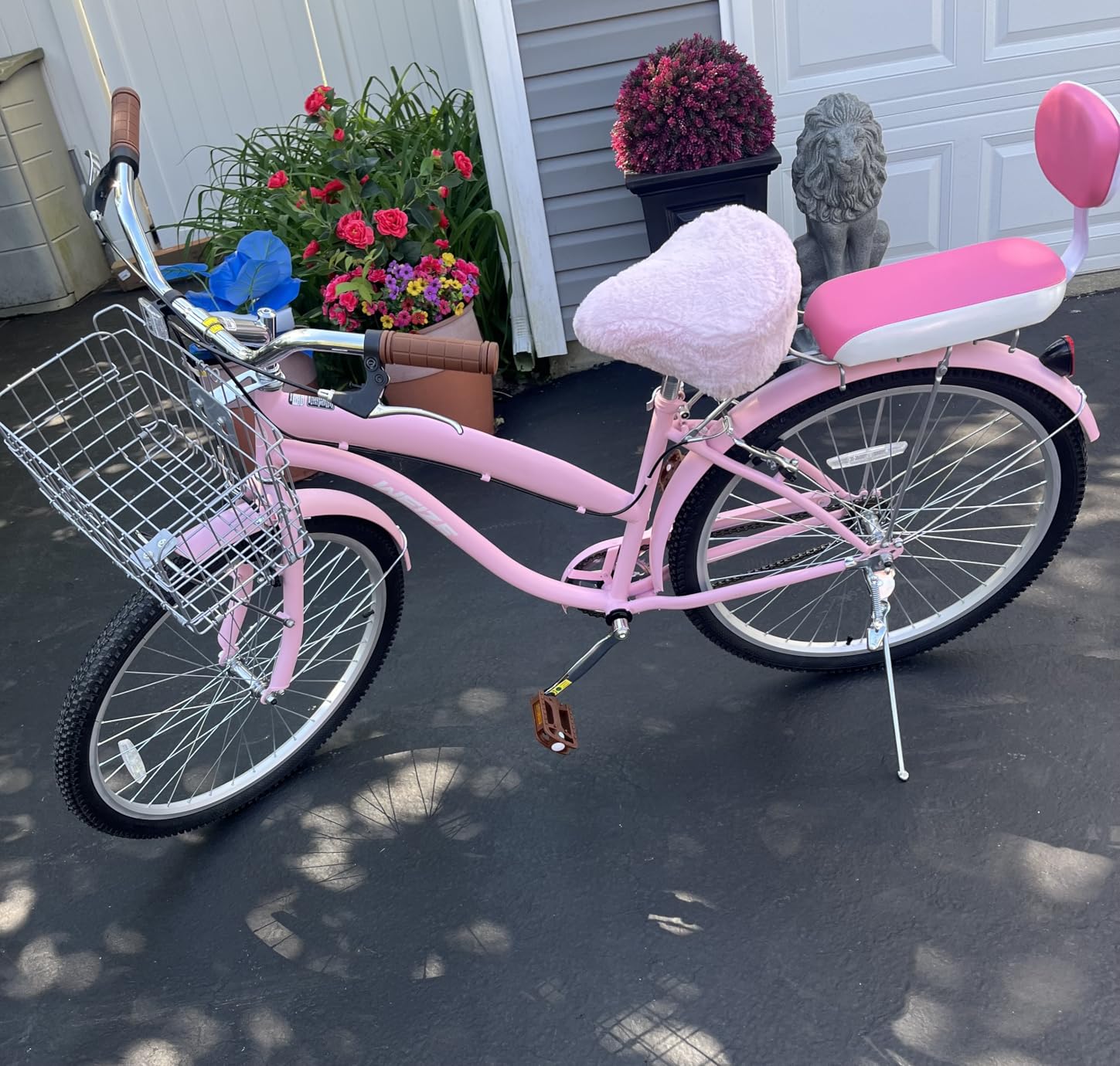 WEIZE Beach Cruiser Bike, 26 inch Commuter Bicycle for Adult Men and Women, High-Carbon Steel Front & Rear Fenders, Comfortable City Bikes with Rear Rack, Ergonomic Upright Design, Multicolor customer photo 1