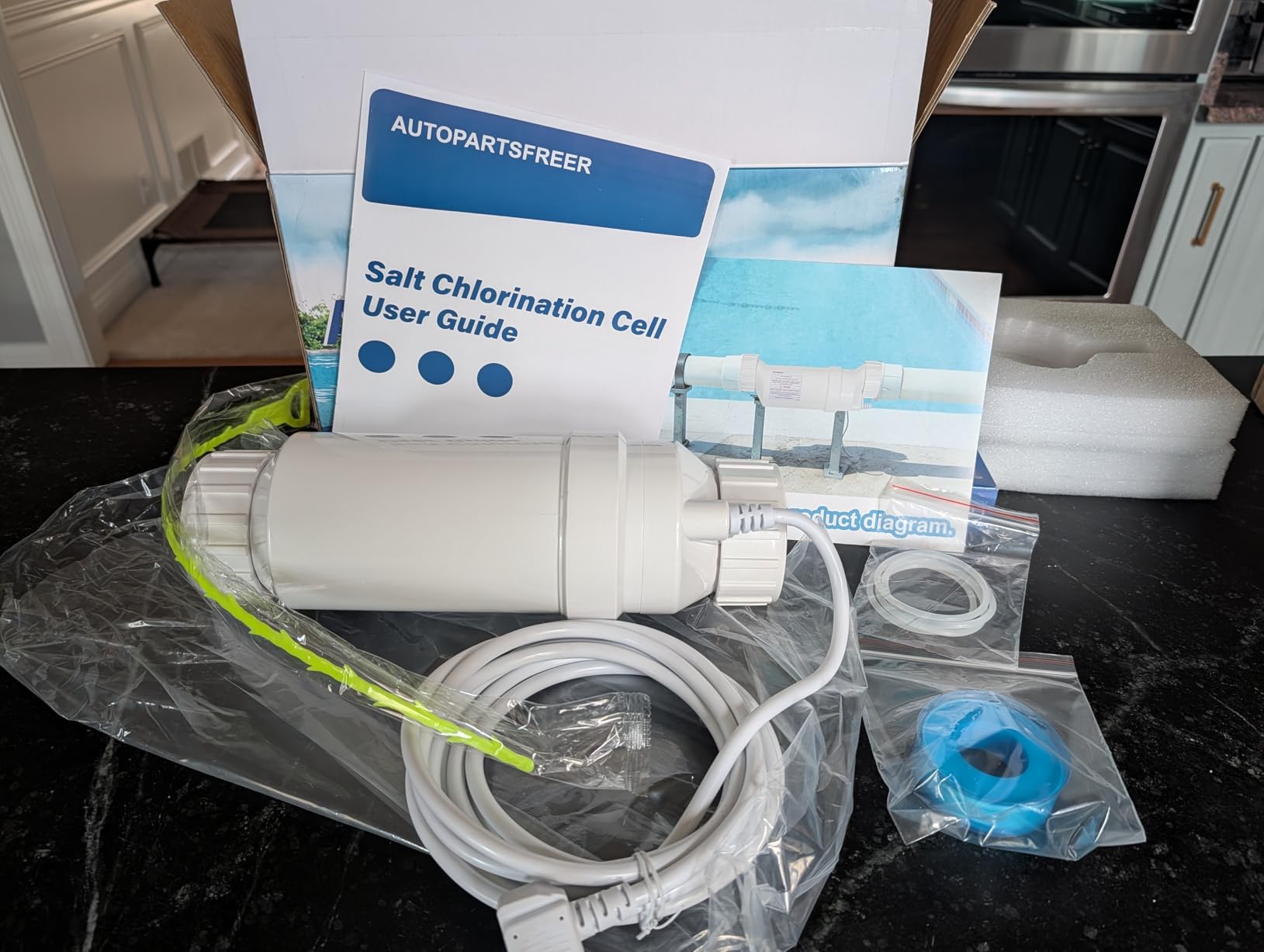 Pool Chlorinator Salt Cell, Compatible with Hayward T-CELL-15 W3T-CELL-15, for Salt Water Pool Chlorine Generator Systems, Up to 10,000 Hours Theoretical Service Life customer photo 2