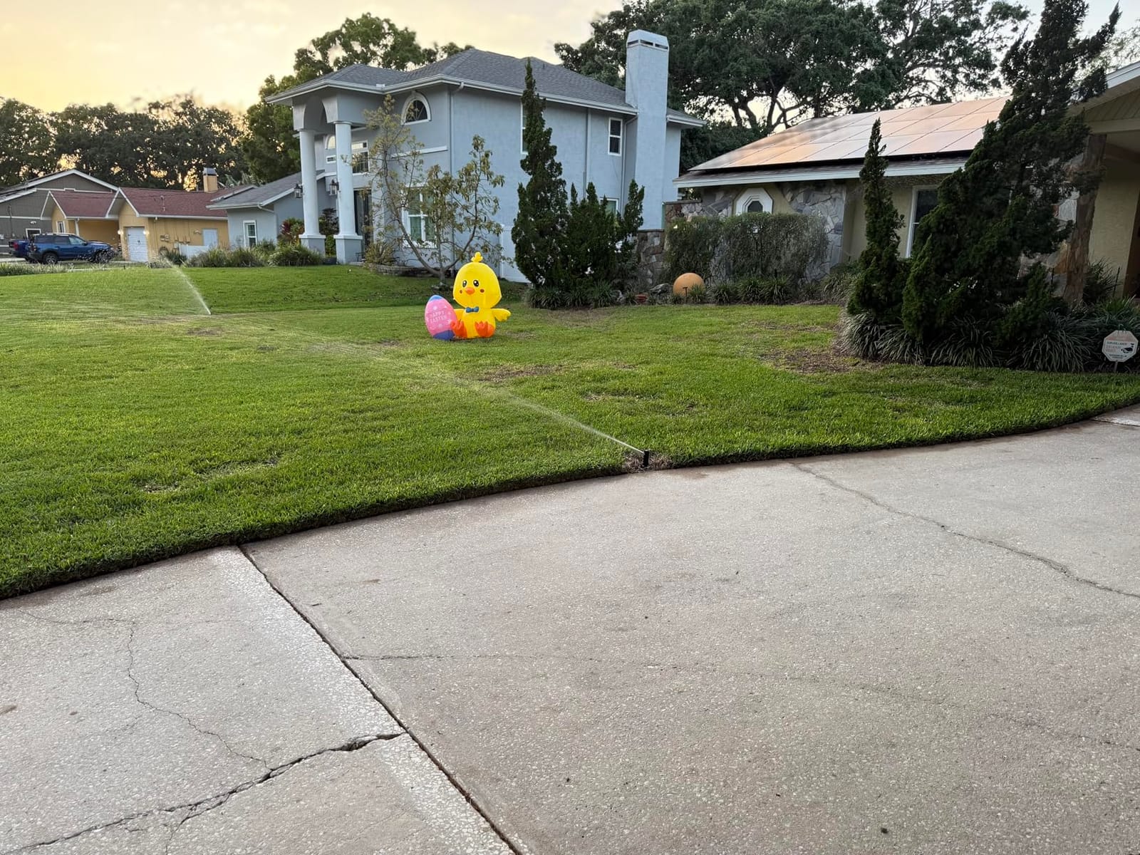 Easter Inflatable Bunny with 2 Eggs Emerge Lighted Decoration with Built-in Fan and Ropes Outdoor Yard Lawn Garden Decorations customer photo 1