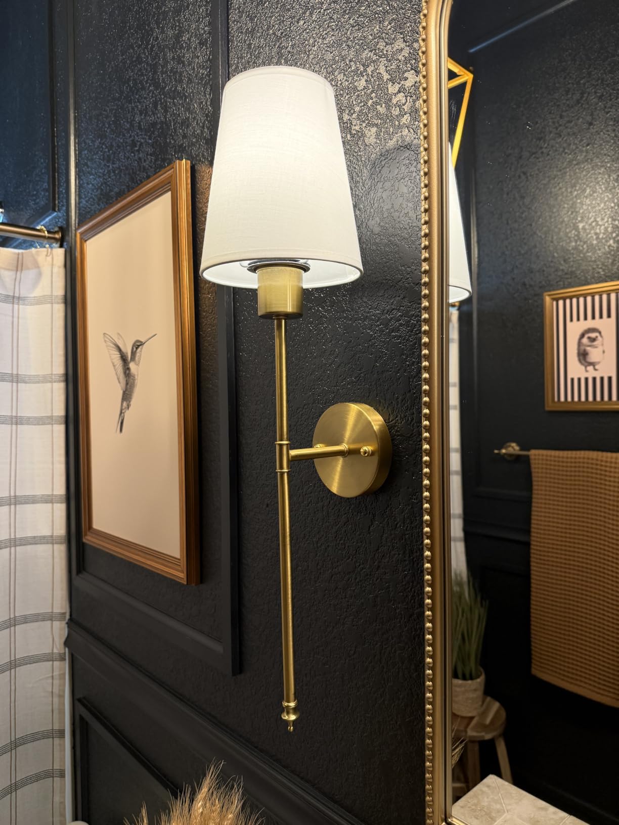 Brightown Battery Operated Wall Sconces Set of Two, Gold Sconces Wall Decor | RGBWW Rechargeable Wall Lights with Dimmable Magnetic Bulbs & Remote, Wireless Wall Lamp for Living Room Bedroom Hallway customer photo 1
