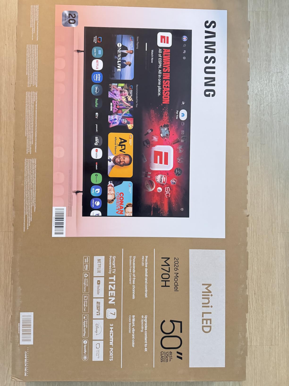 Samsung 65-Inch Class M70H Series Mini LED 4K Smart TV (2026 Model) with Samsung Vision AI Companion, Motion Xcelerator 120Hz customer photo 1