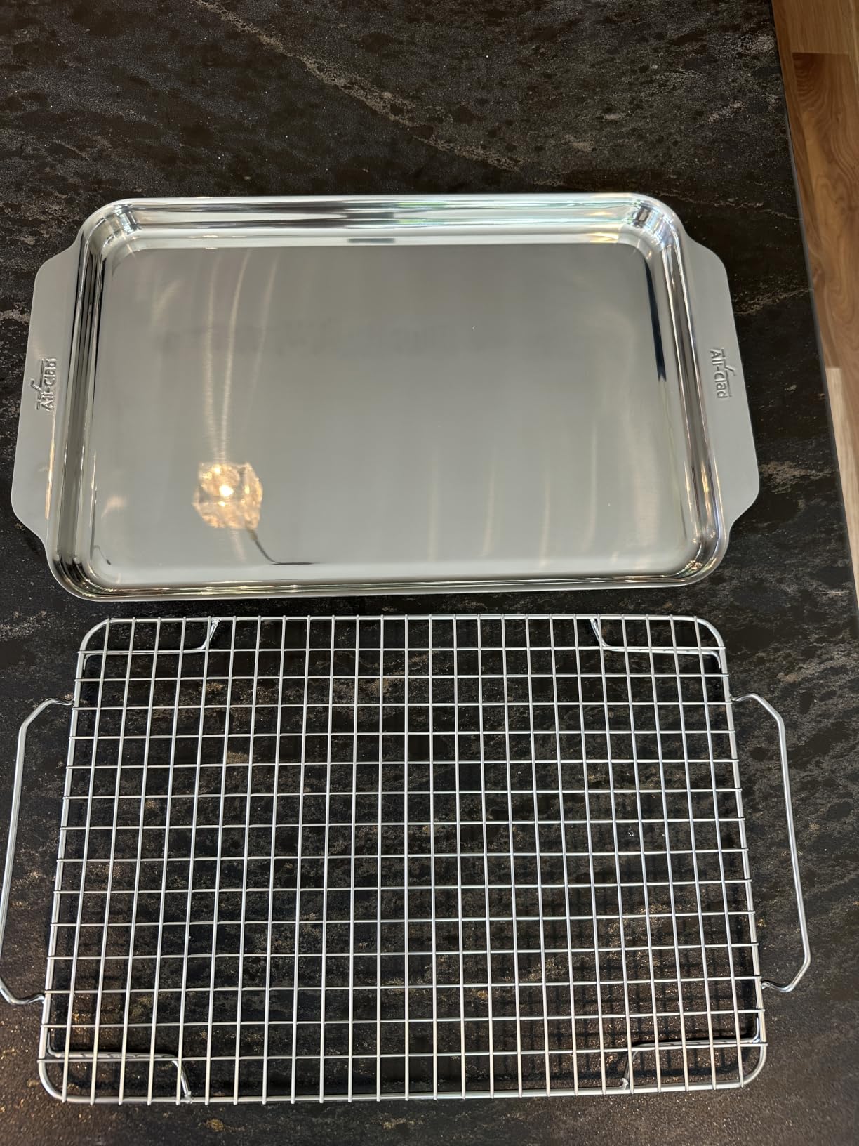 All-Clad Specialty Stainless Steel Roaster with Rack 14x18 Inch Oven Broiler Safe 600F Roaster Pan customer photo 1