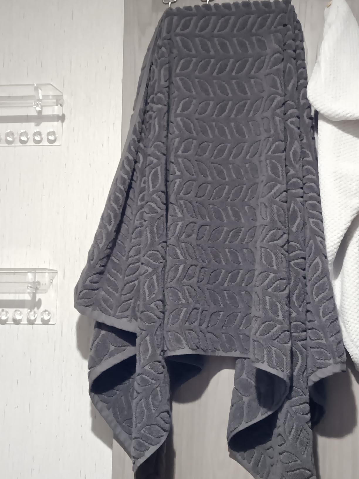 BAGNO MILANO Turkish Cotton Bath Towels, Hand Towels - Soft Plush Jacquard Collection Luxury Towels Set (Charcoal, Towel Set of 6) customer photo 2