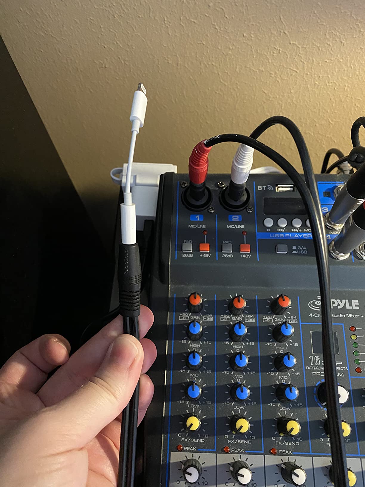 Pyle 8 Channel Bluetooth Studio Mixer - USB Computer Recording, Built-In MP3 Player, 48V Phantom Power, 16-Bit DSP FX, 3-Band EQ, XLR Combo Inputs, DJ Sound Board - PMXU83BT.5 customer photo 2