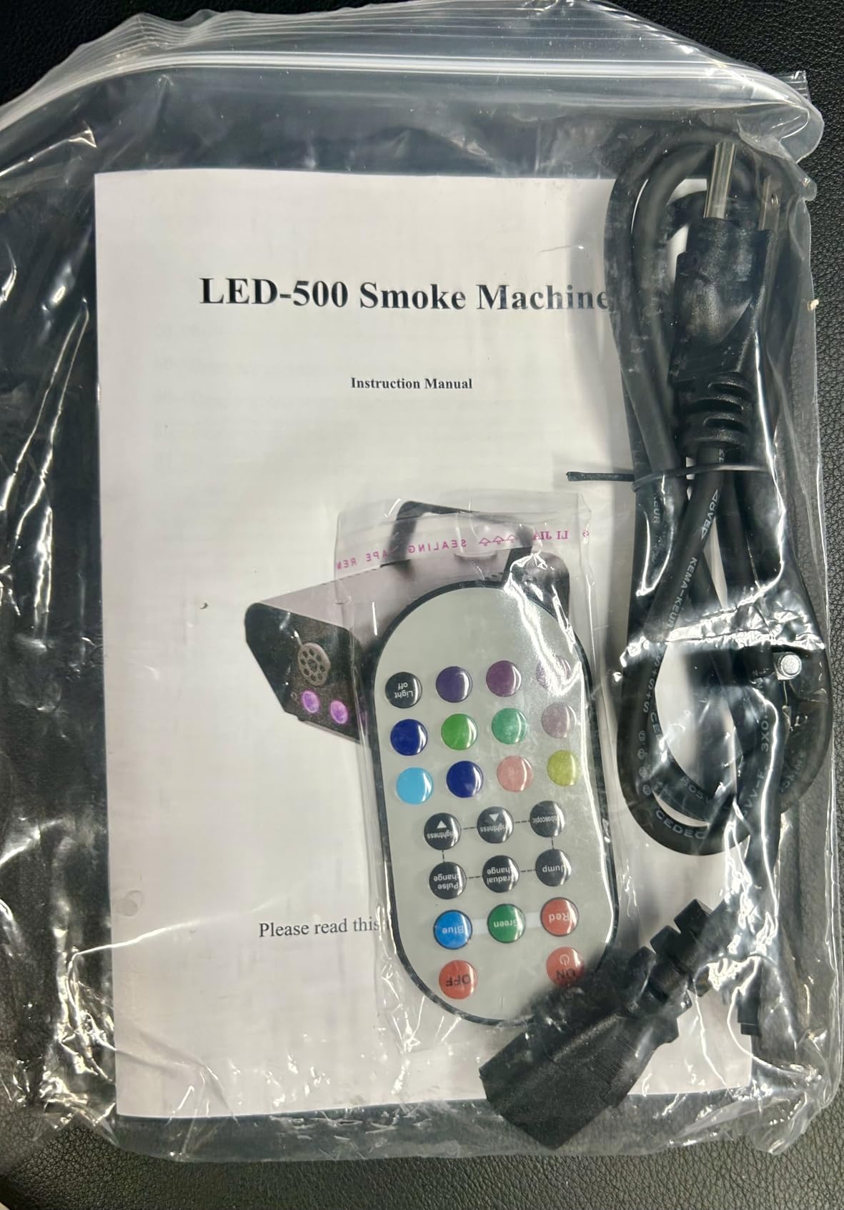 Fog Machine 500W with 14 Color RGB LED Lights and Auto Mode, 2000CFM Smoke Machine Fog with Wireless Remote Control for Parties Indoor Outdoor Wedding DJ Stage Halloween, Black customer photo 2