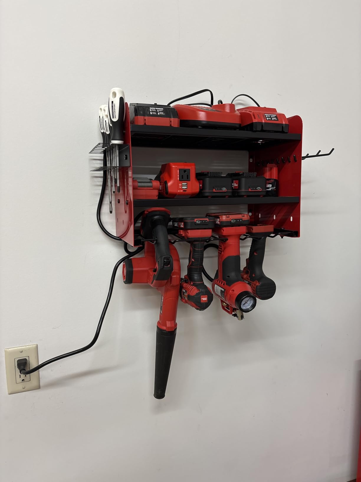 Power Tool Organizer Wall Mount, 4 Tier Heavy Duty Tool Storage Rack customer photo 1