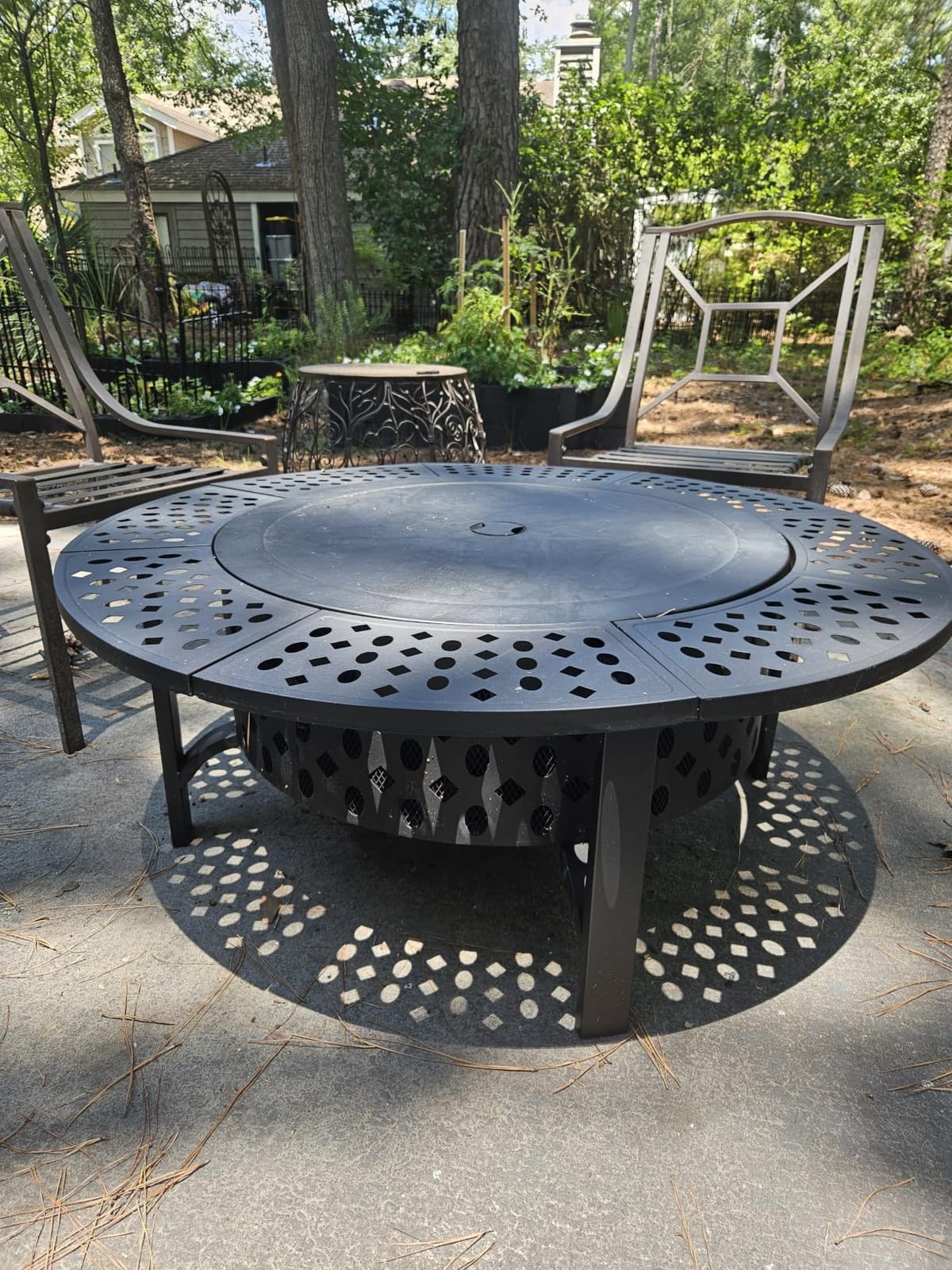OutVue 42 Inch Smokeless Fire Pit with 2 Grills, Large Firepits for Outside customer photo 1