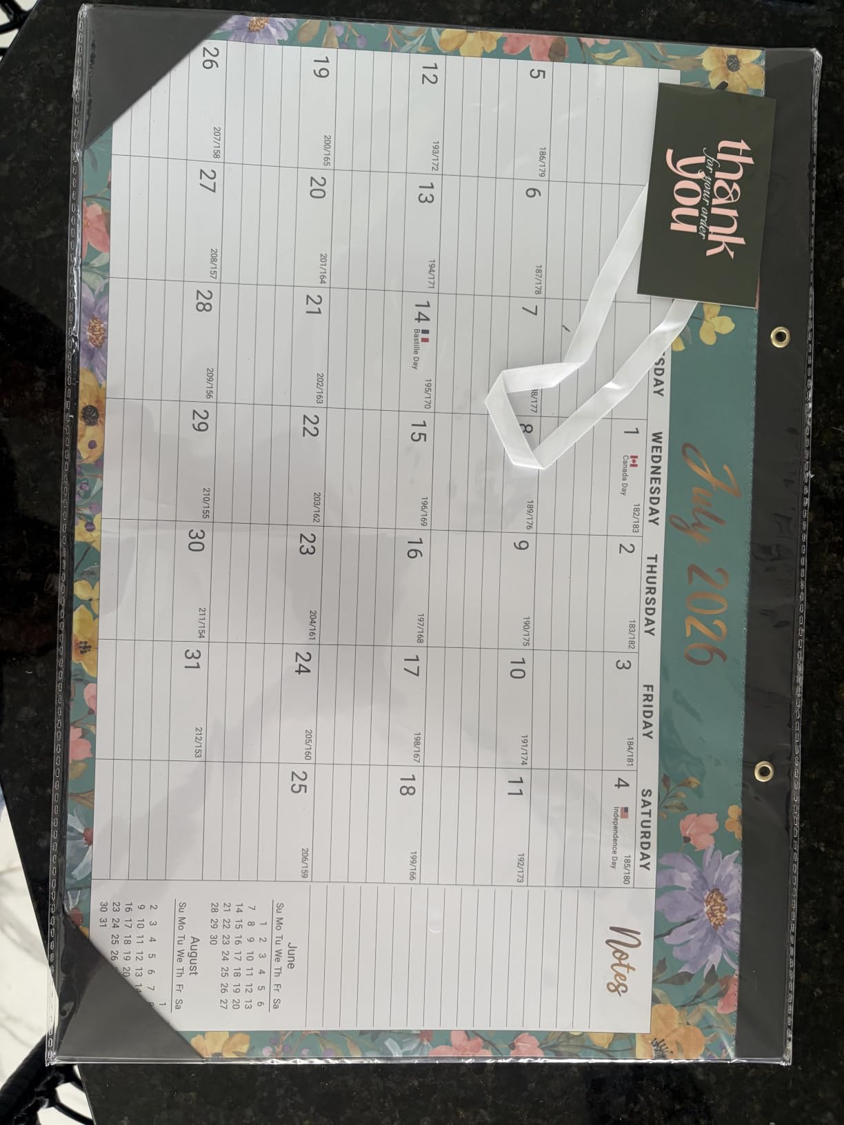 Taja Desk Calendar 2026-2027, Jul 2026-Dec 2027, 18-Month, 17