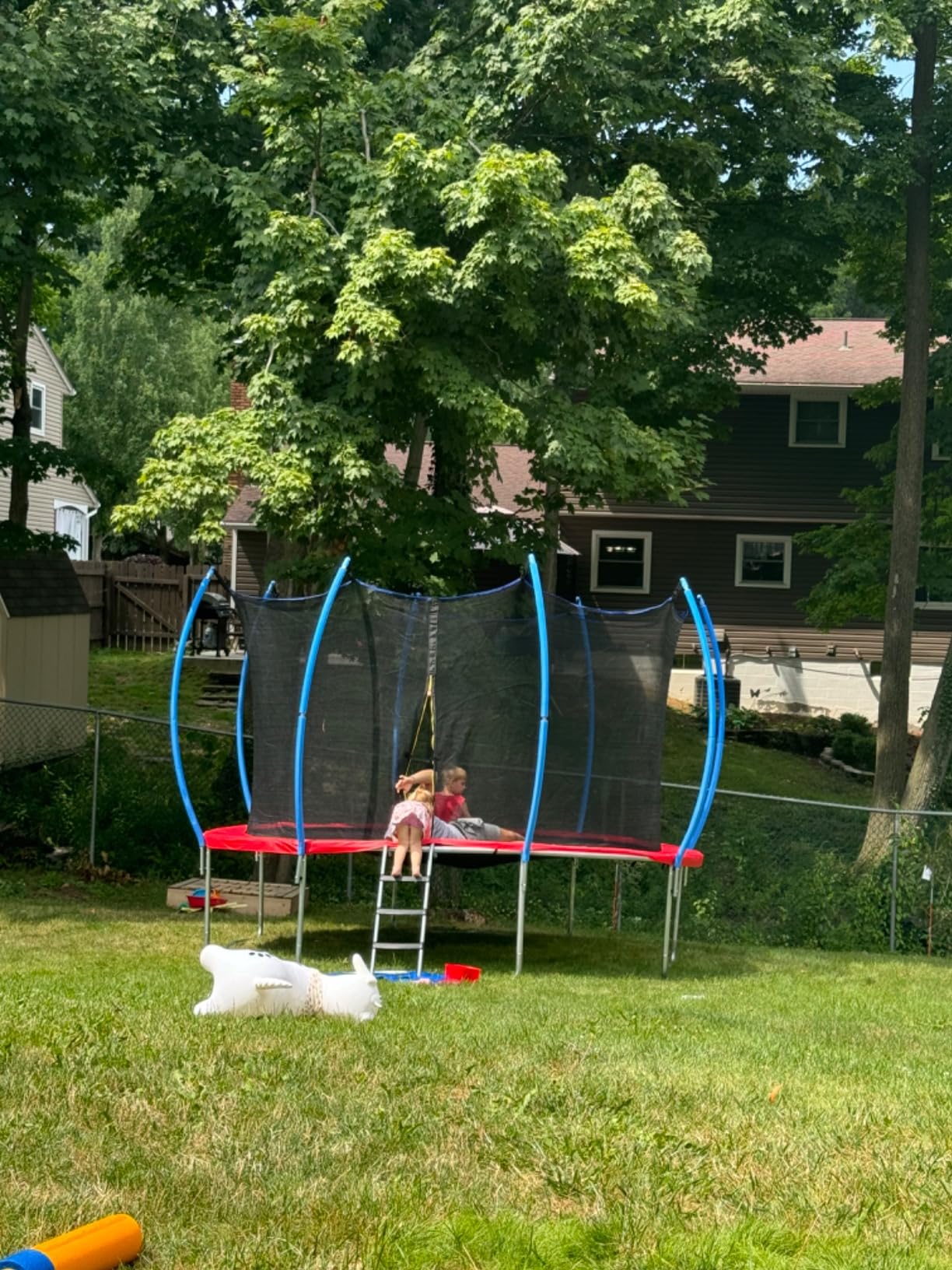 Zupapa Square Rectangle Trampoline 2000LBS Capacity No-Gap Design 14X14FT Outdoor Trampoline with Safety Net and Non-Slip Ladder 10-Year Quality Assurance Perfect for Backyard Fun customer photo 2
